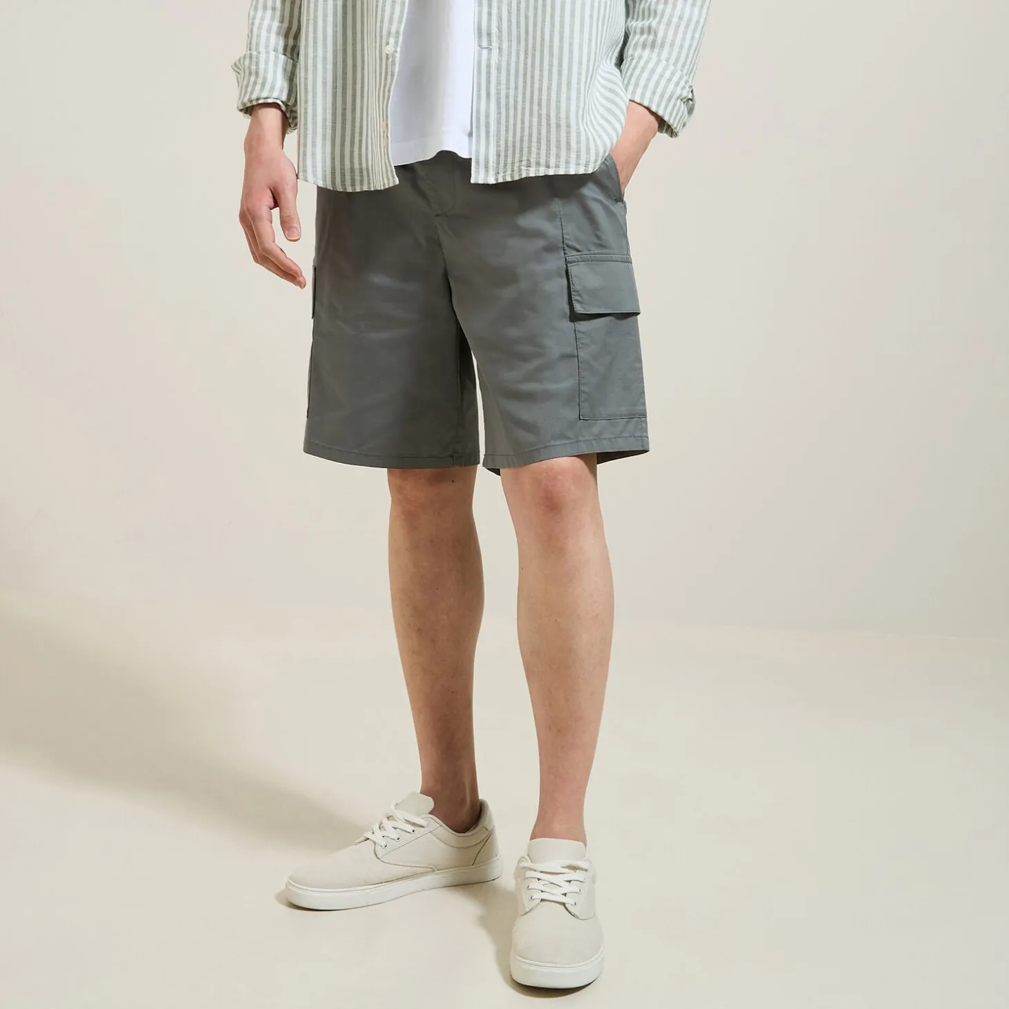 Short & Bermuda-Jules Bermuda cargo matière technique Bleu