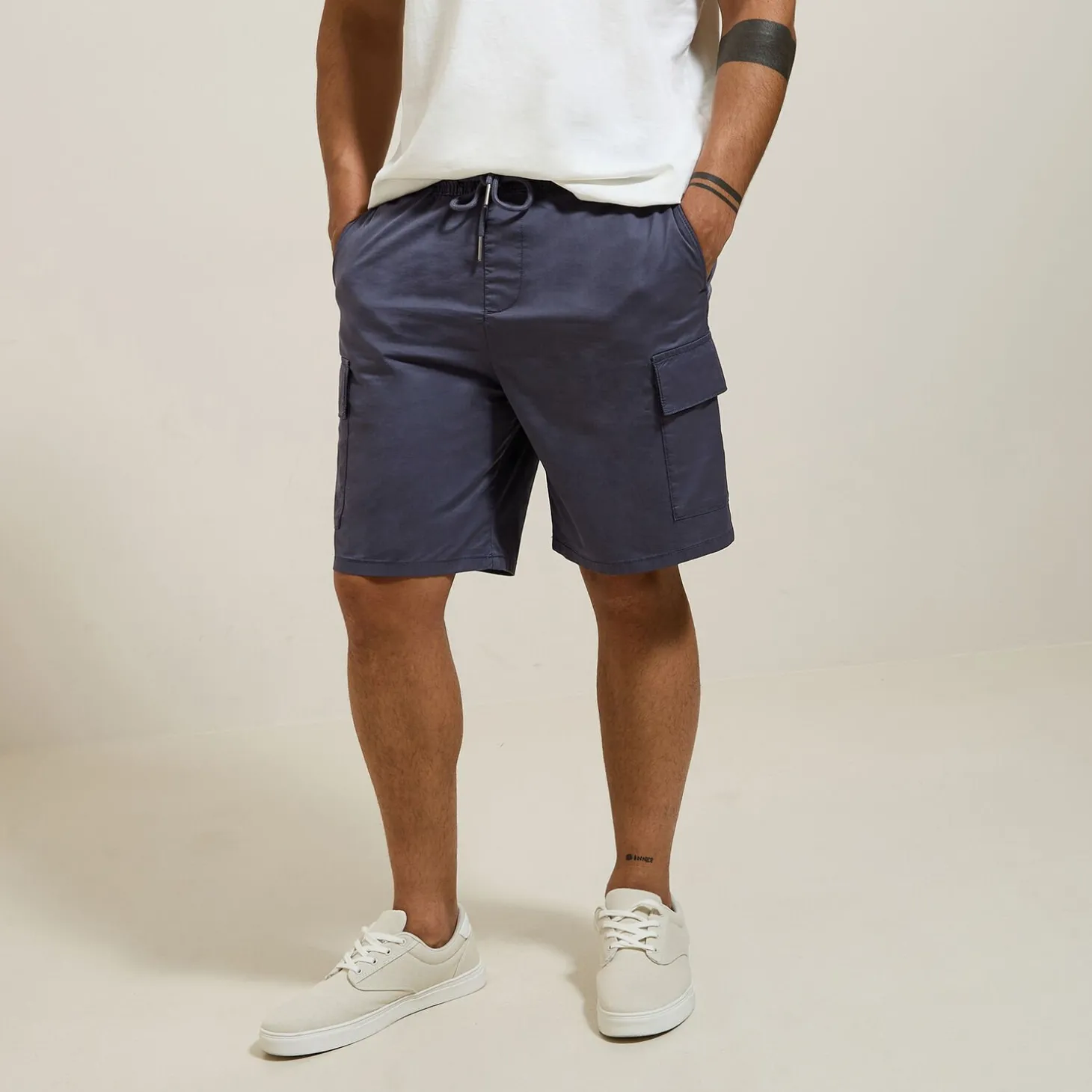 Short & Bermuda-Jules Bermuda cargo matière technique Noir