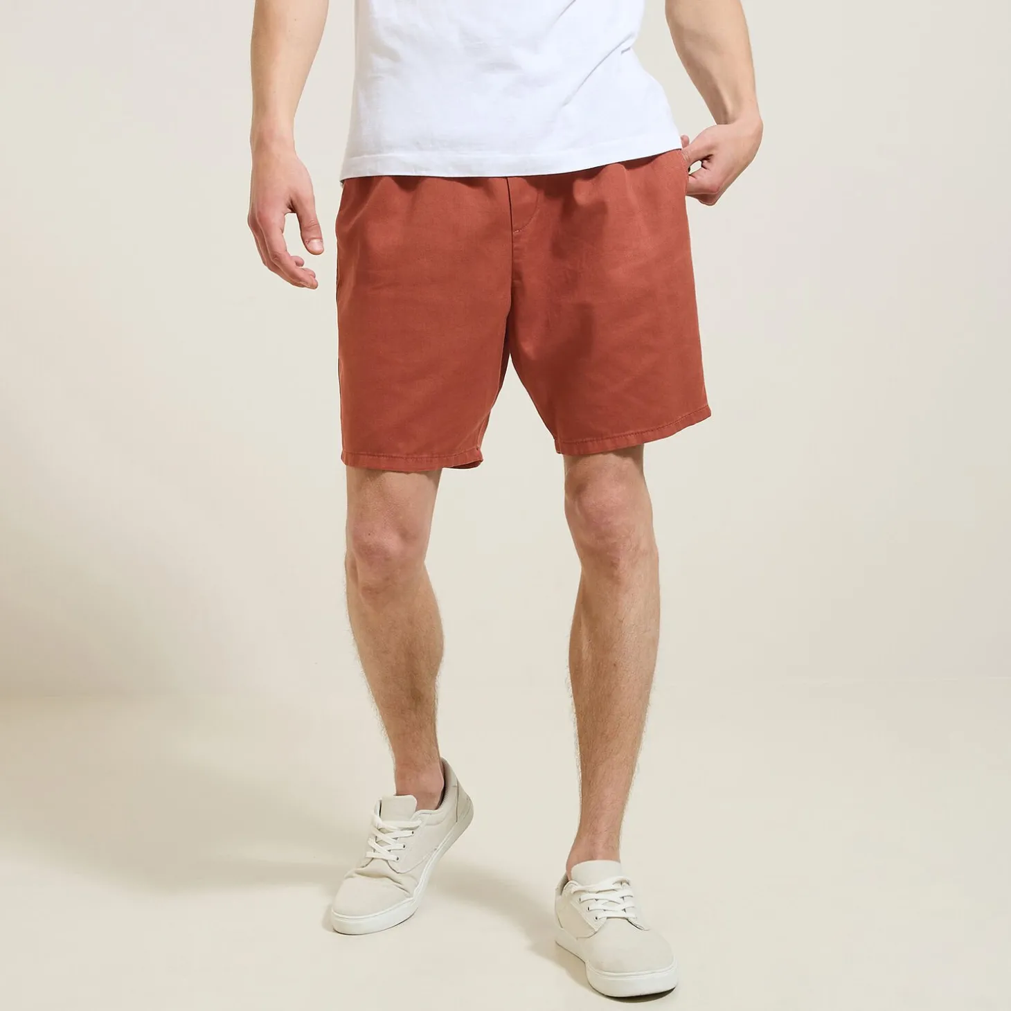 Short & Bermuda-Jules Bermuda taille élastiquée Orange