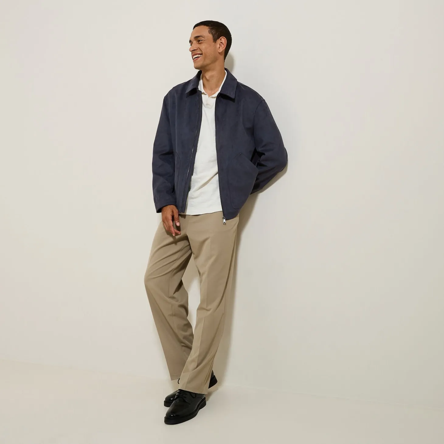 Smart Casual | Manteau & Blouson-Jules Blouson aspect velours col chemise Bleufoncé