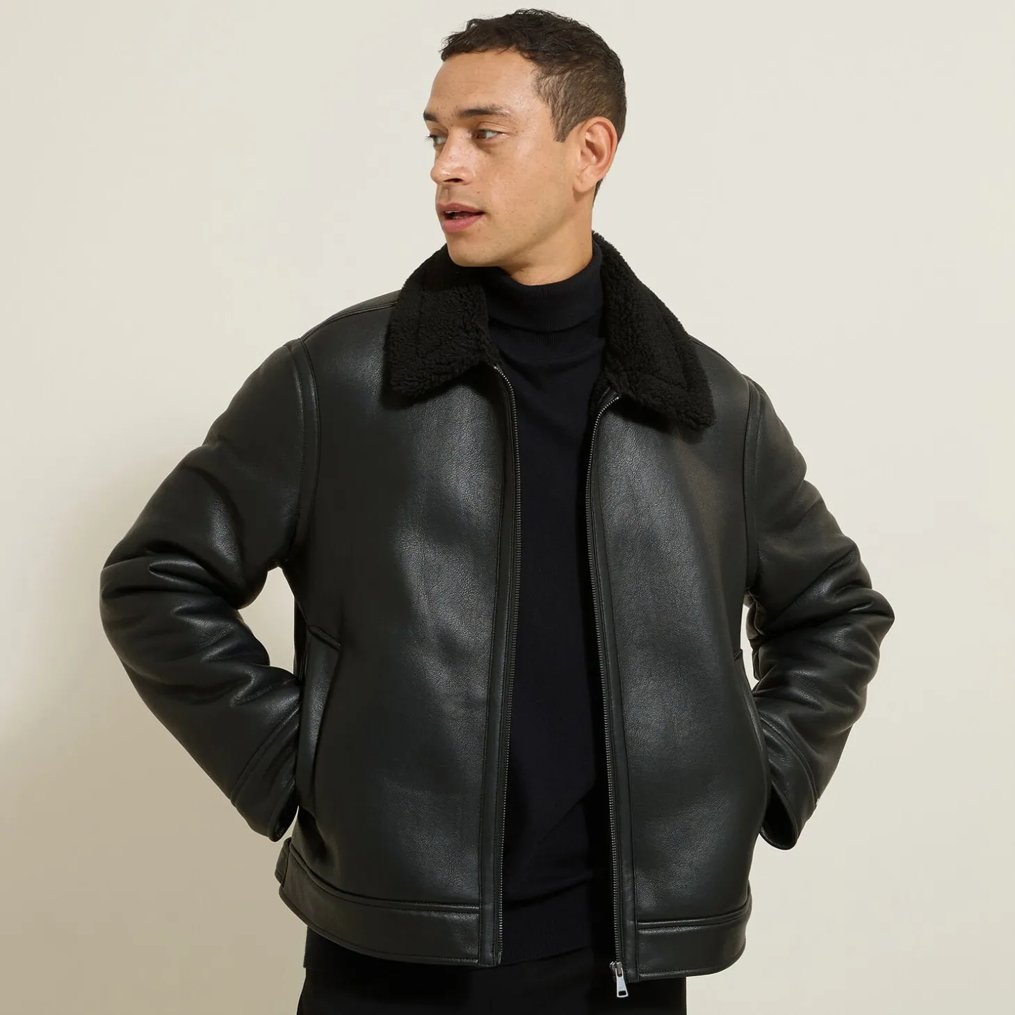 Manteau & Blouson-Jules Blouson bombardier en sherpa Noir