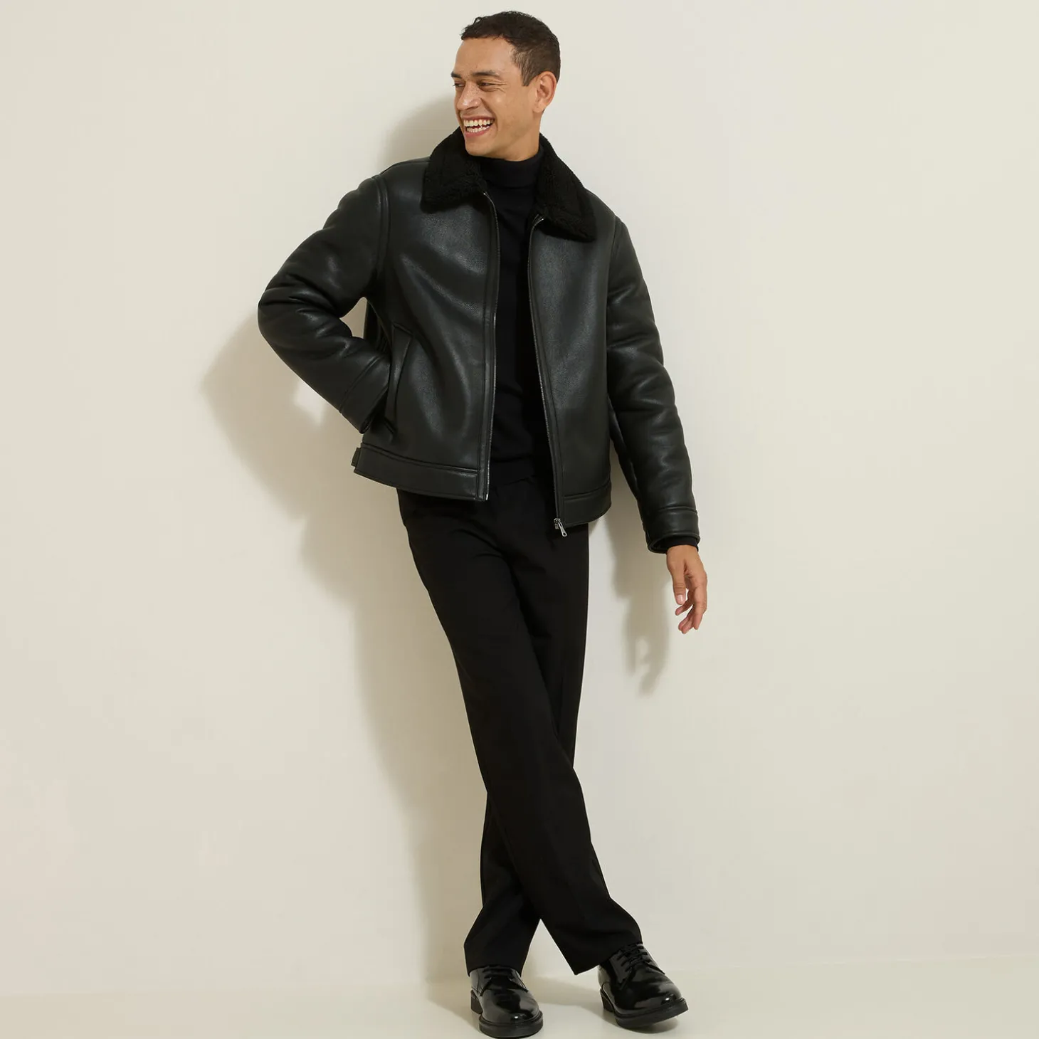 Manteau & Blouson-Jules Blouson bombardier en sherpa Noir