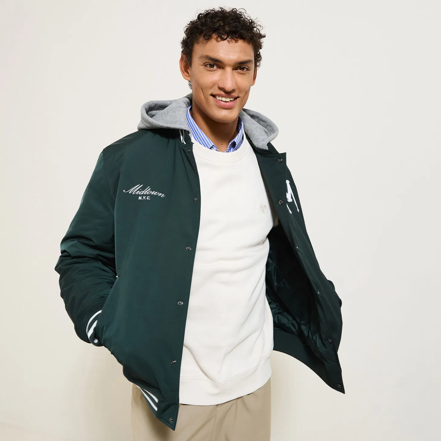 Manteau & Blouson-Jules Blouson campus à capuche Vert