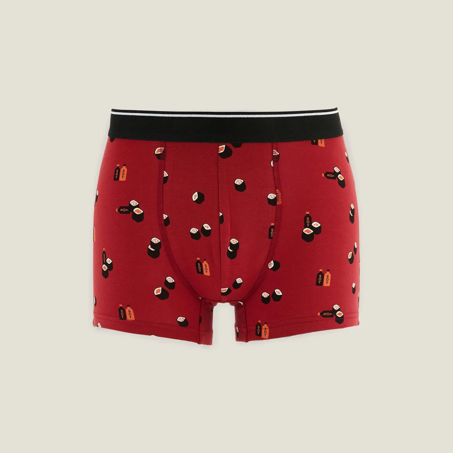 Boxer-Jules Boxer fantaisie en coton Bordeaux