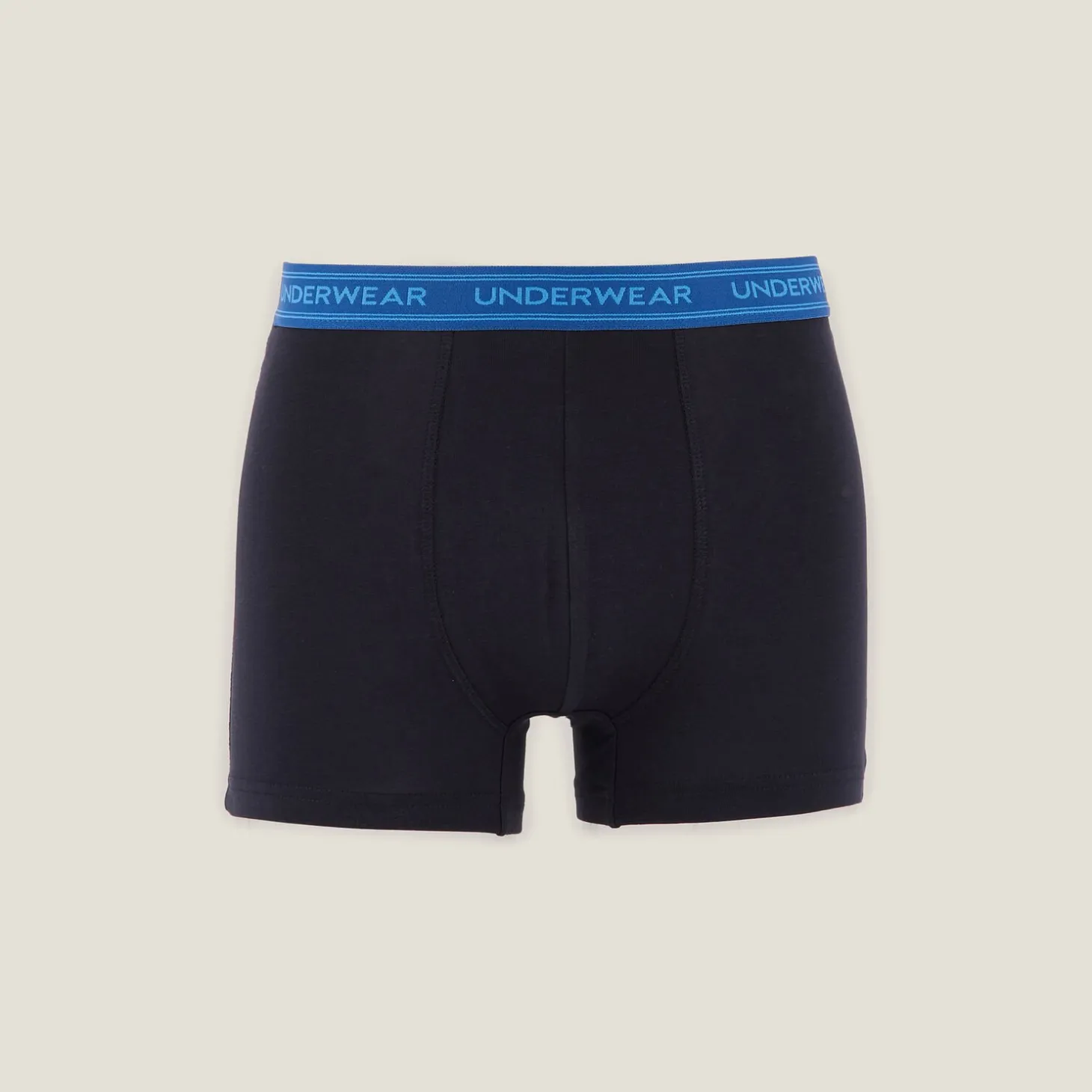 Boxer-Jules Boxer uni en coton Bleu