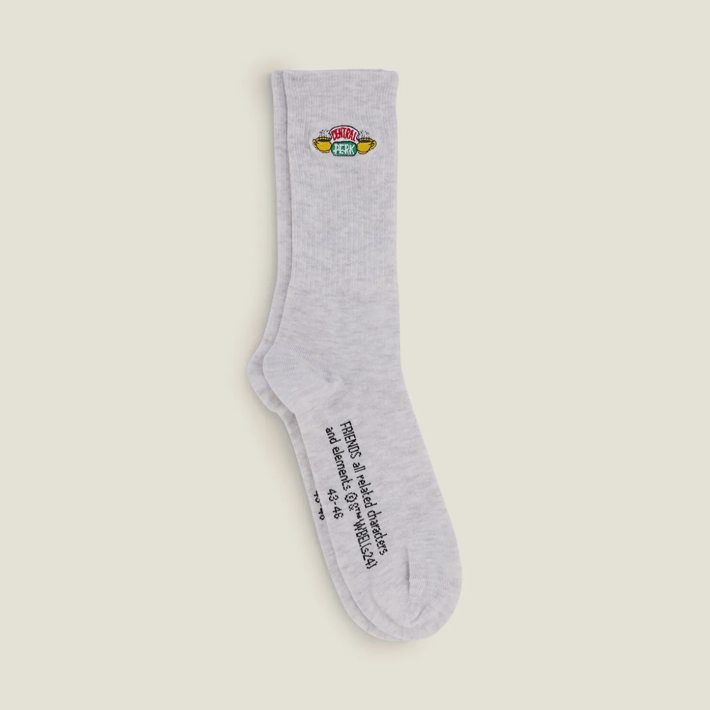 Chaussettes | Licences Sous-vêtements-Jules Chaussettes licence Friends Grisclair