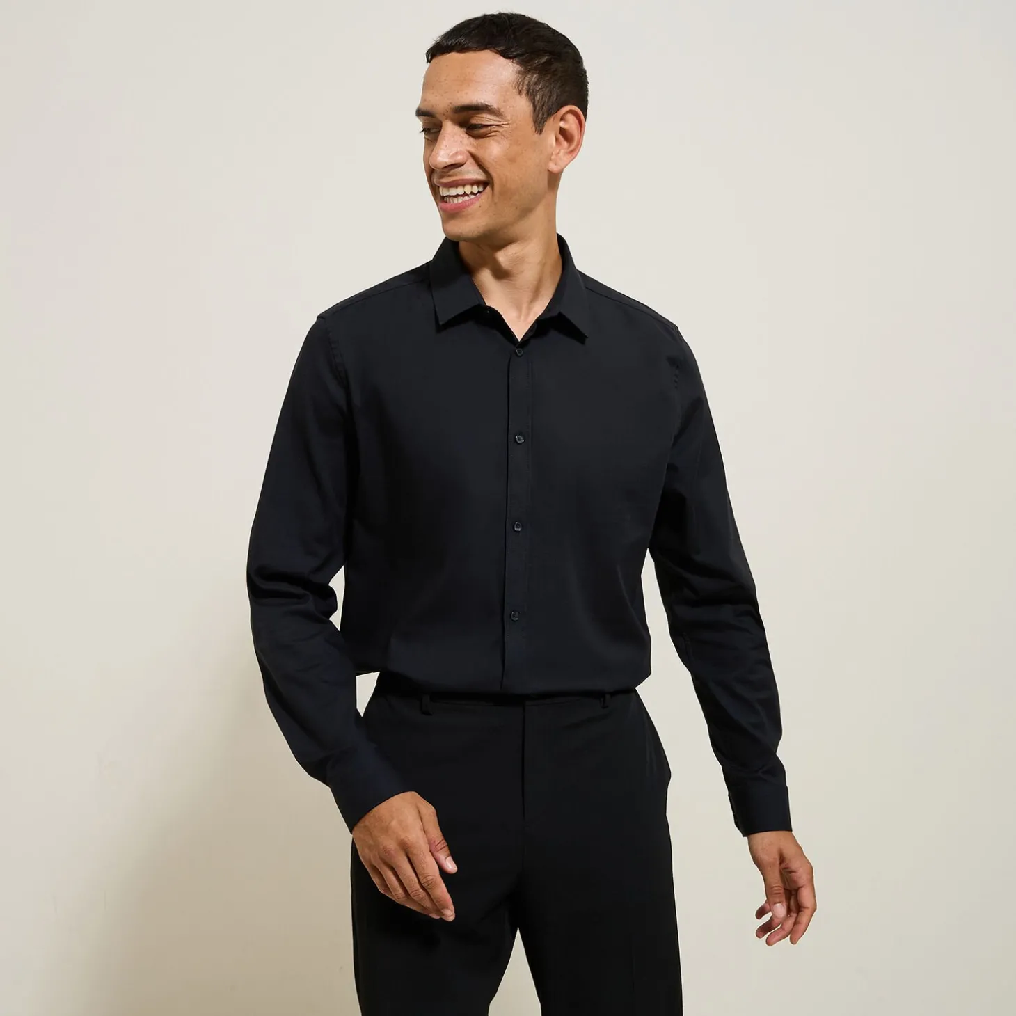 Chemise Formelle | Chemise-Jules Chemise en coton Noir