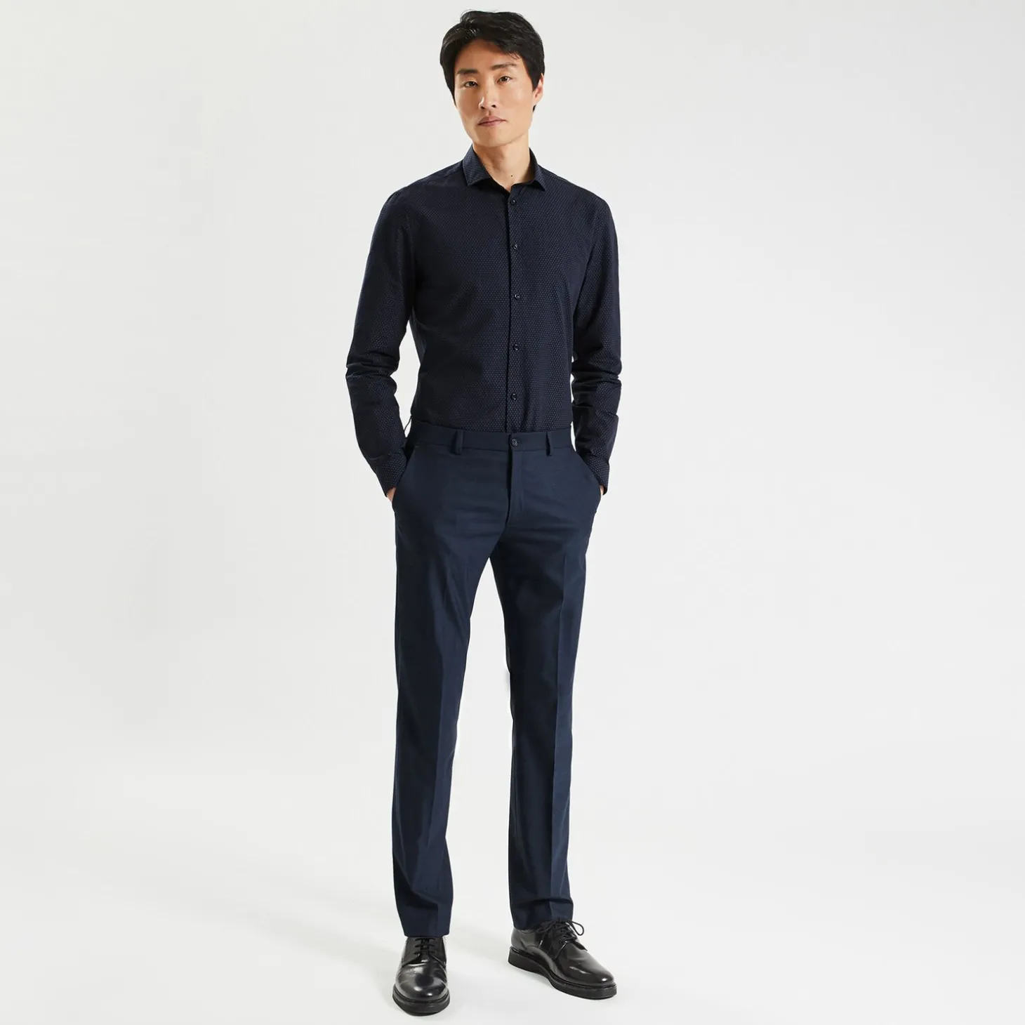 Chemise Formelle | Chemise-Jules Chemise en coton slim Noir