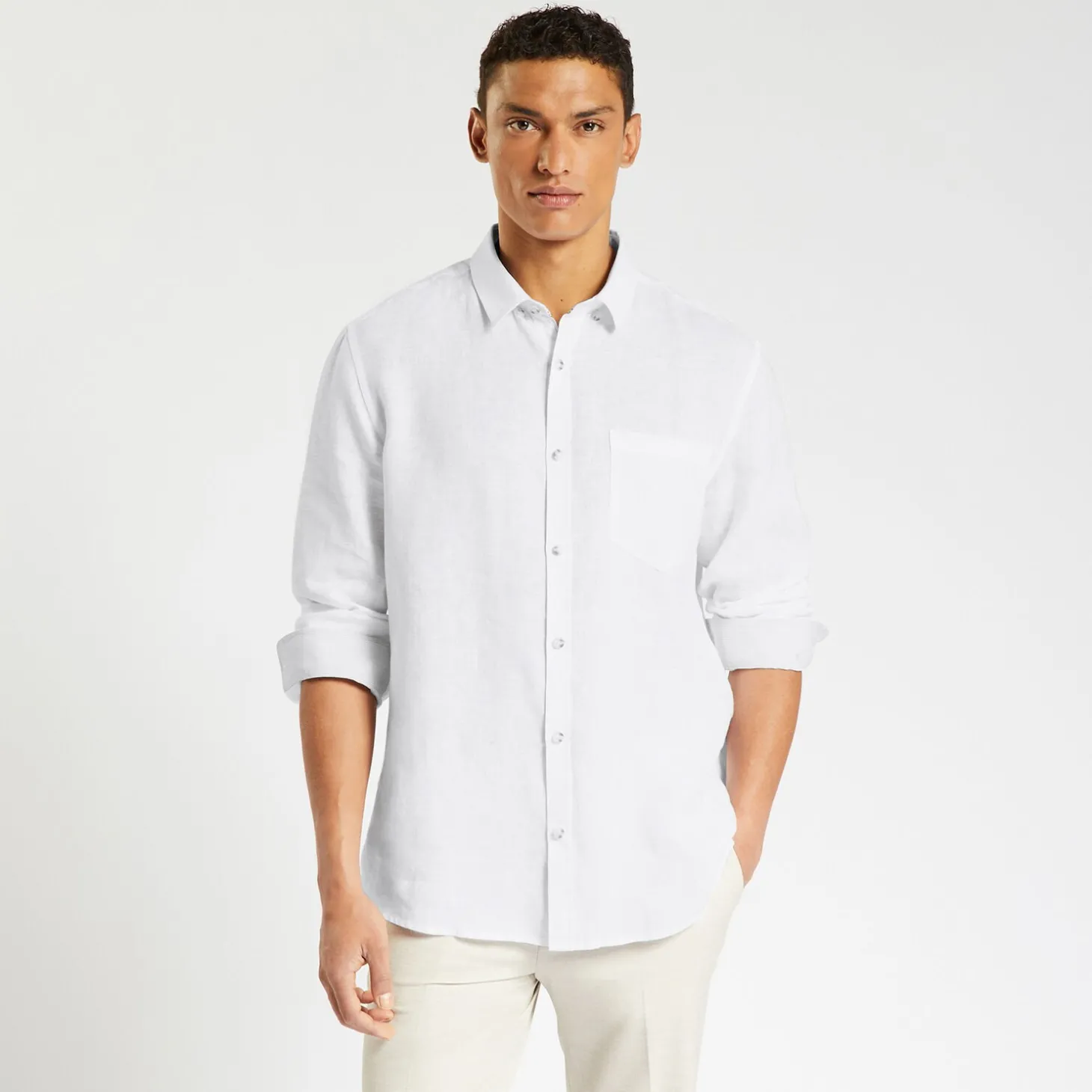 Smart Casual | Chemise-Jules Chemise en lin Blanc