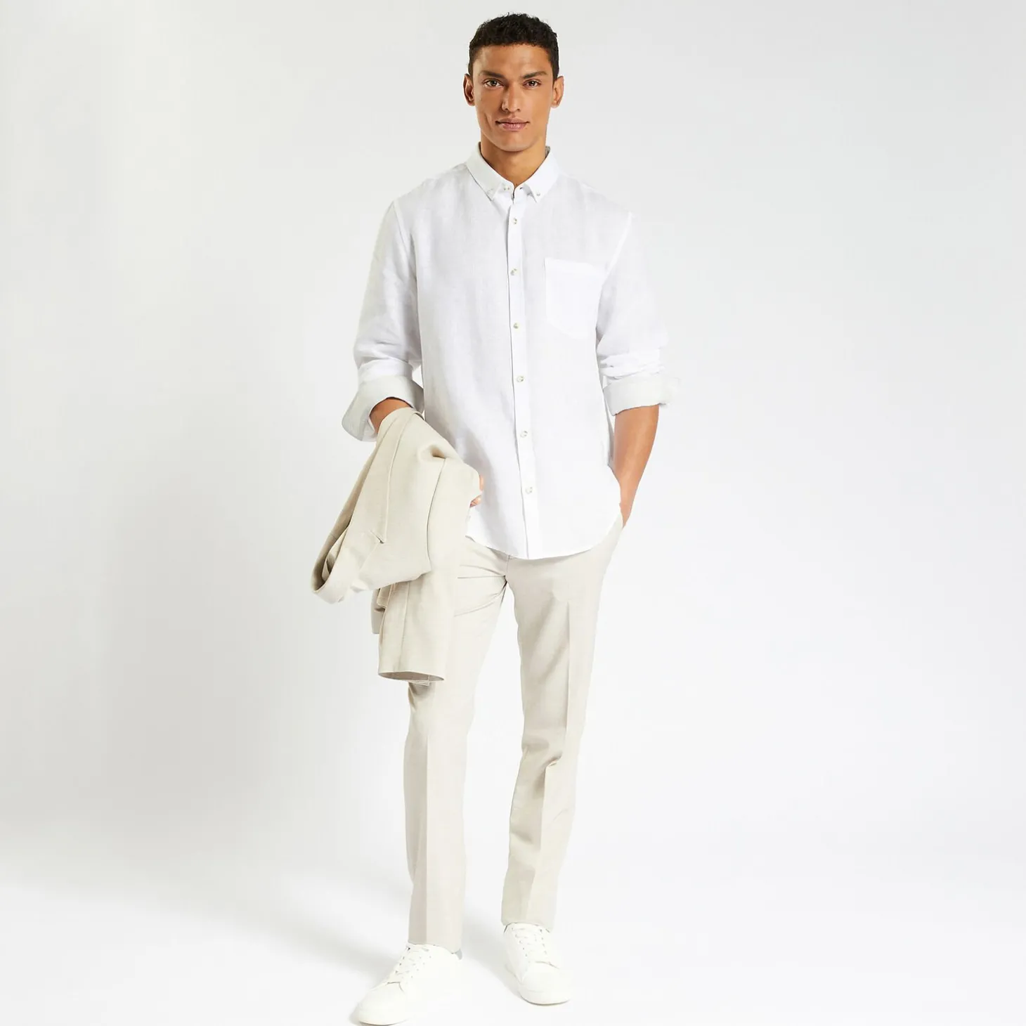 Smart Casual | Chemise-Jules Chemise en lin Blanc