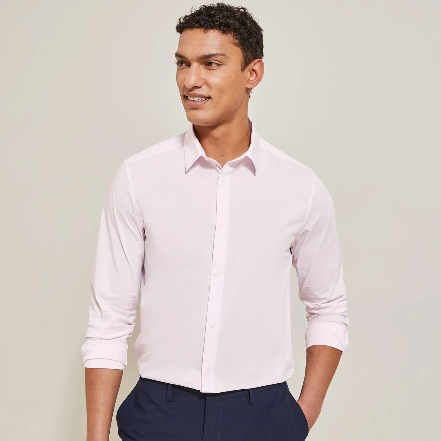 Chemise Formelle | Chemise-Jules Chemise slim unie Rose