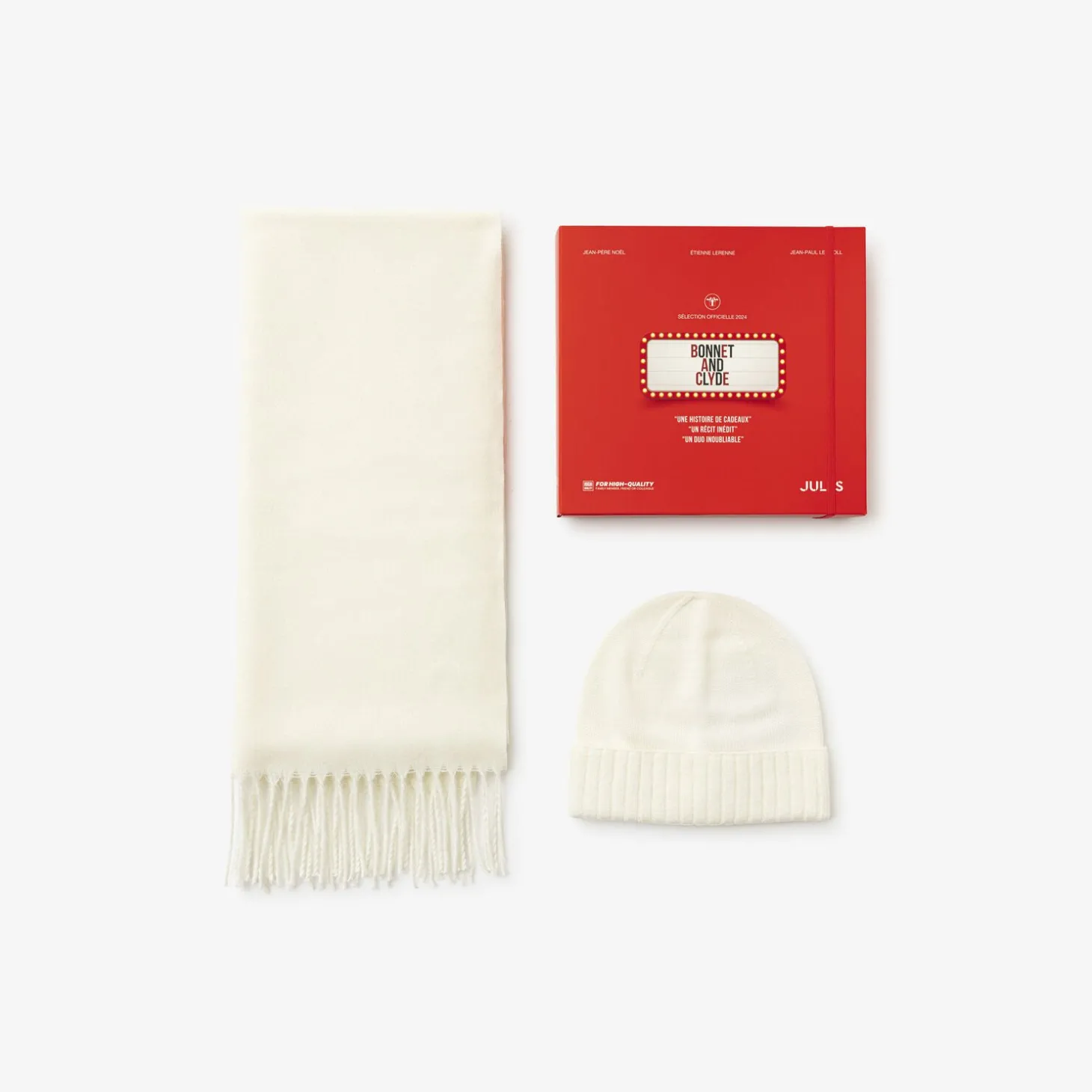 Écharpe, Bonnet & Gants-Jules Coffret bonnet et écharpe Ecru