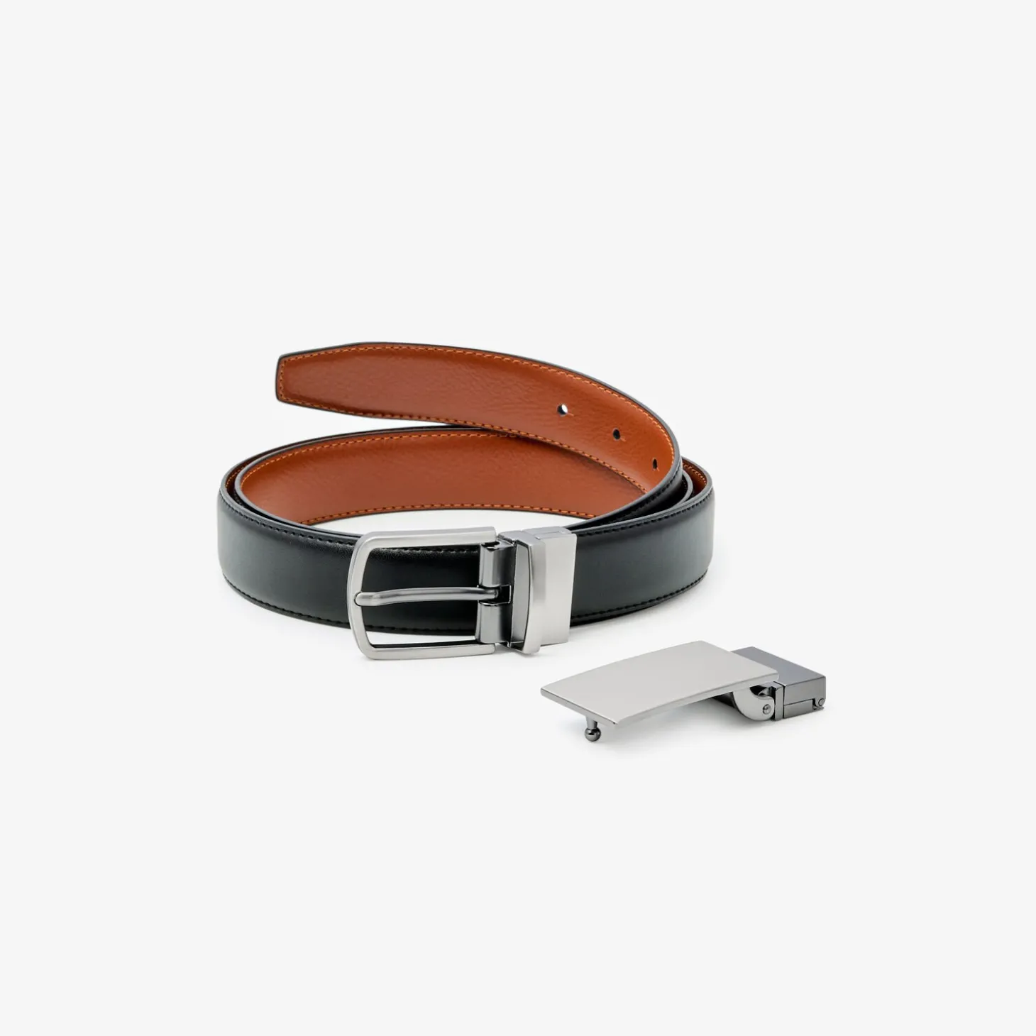 Ceinture Et Bretelles | Ceinture & Bretelles-Jules Coffret ceinture réversible avec plaque et boucle Noir