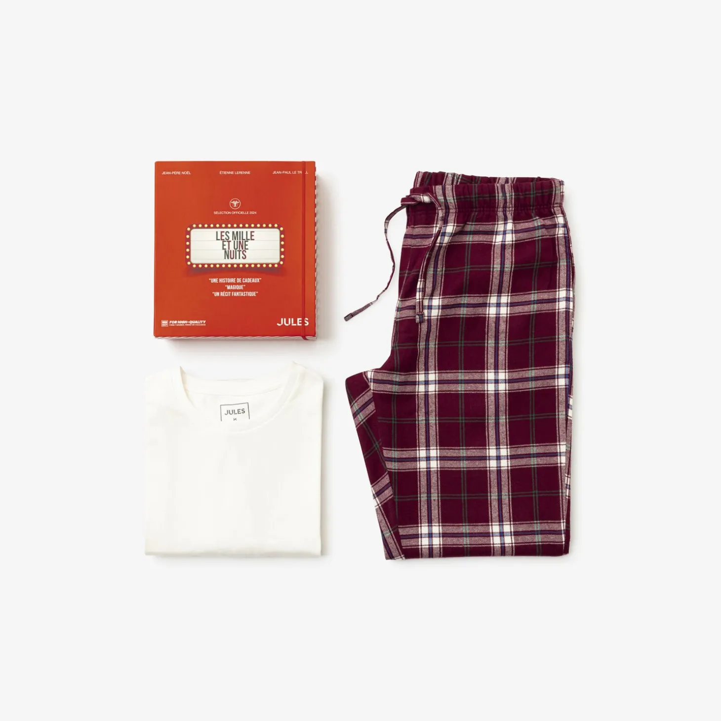 Pyjama-Jules Coffret ensemble pyjama en flanelle Rouge