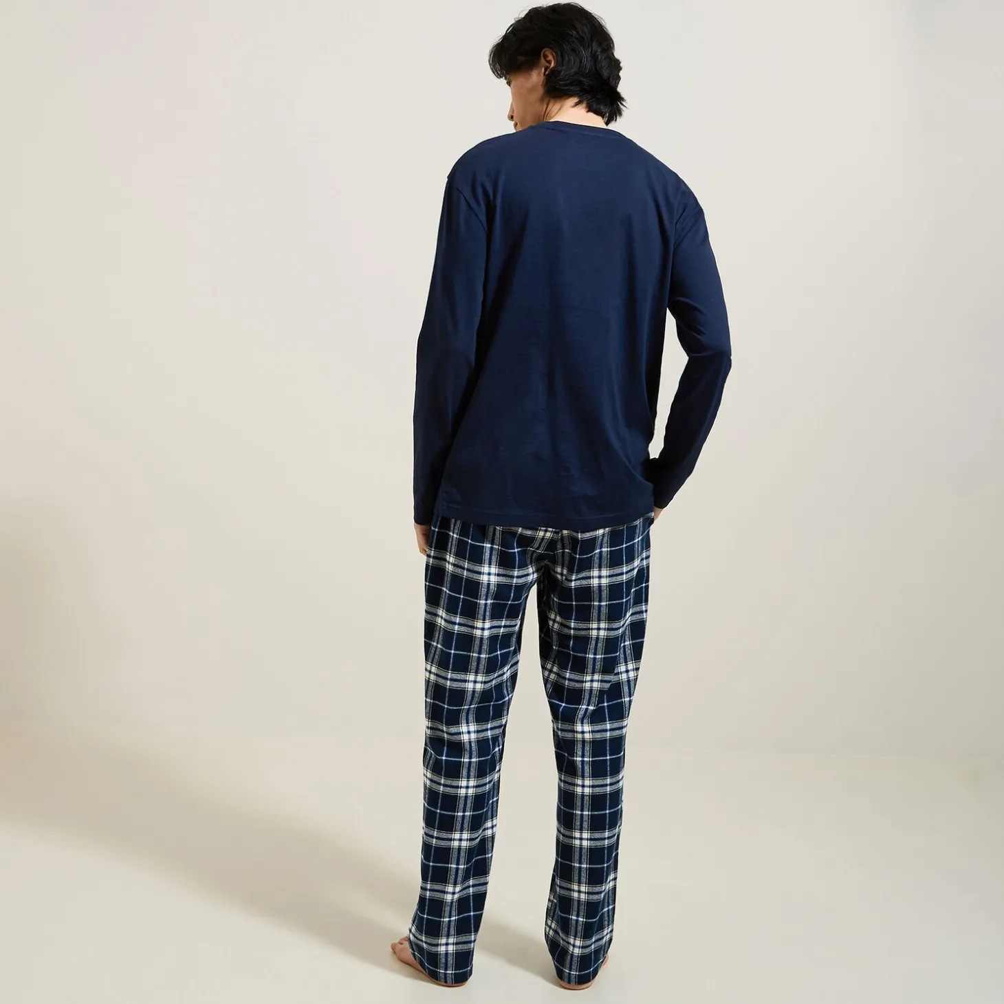 Pyjama-Jules Ensemble pyjama en flanelle Bleufoncé