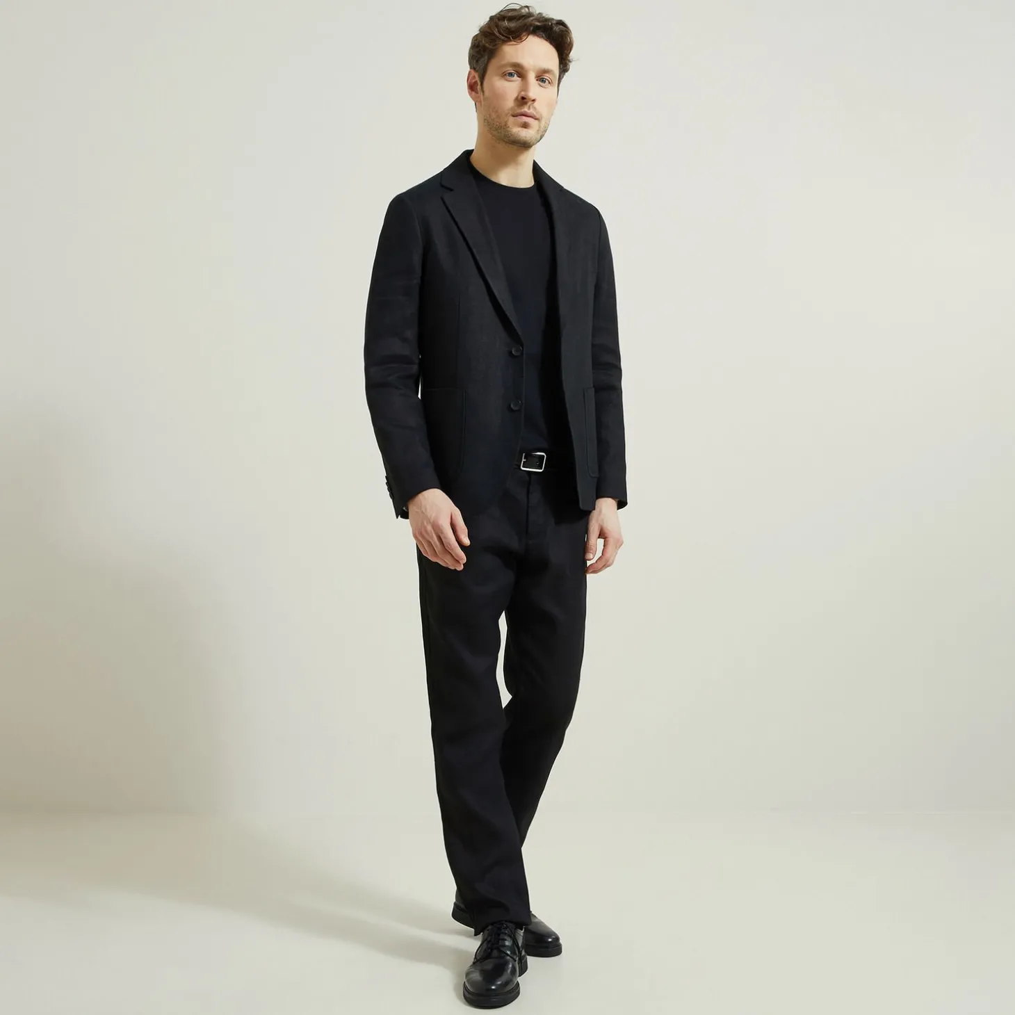 Pantalon-Jules Ensemble veste et pantalon lin - Noir