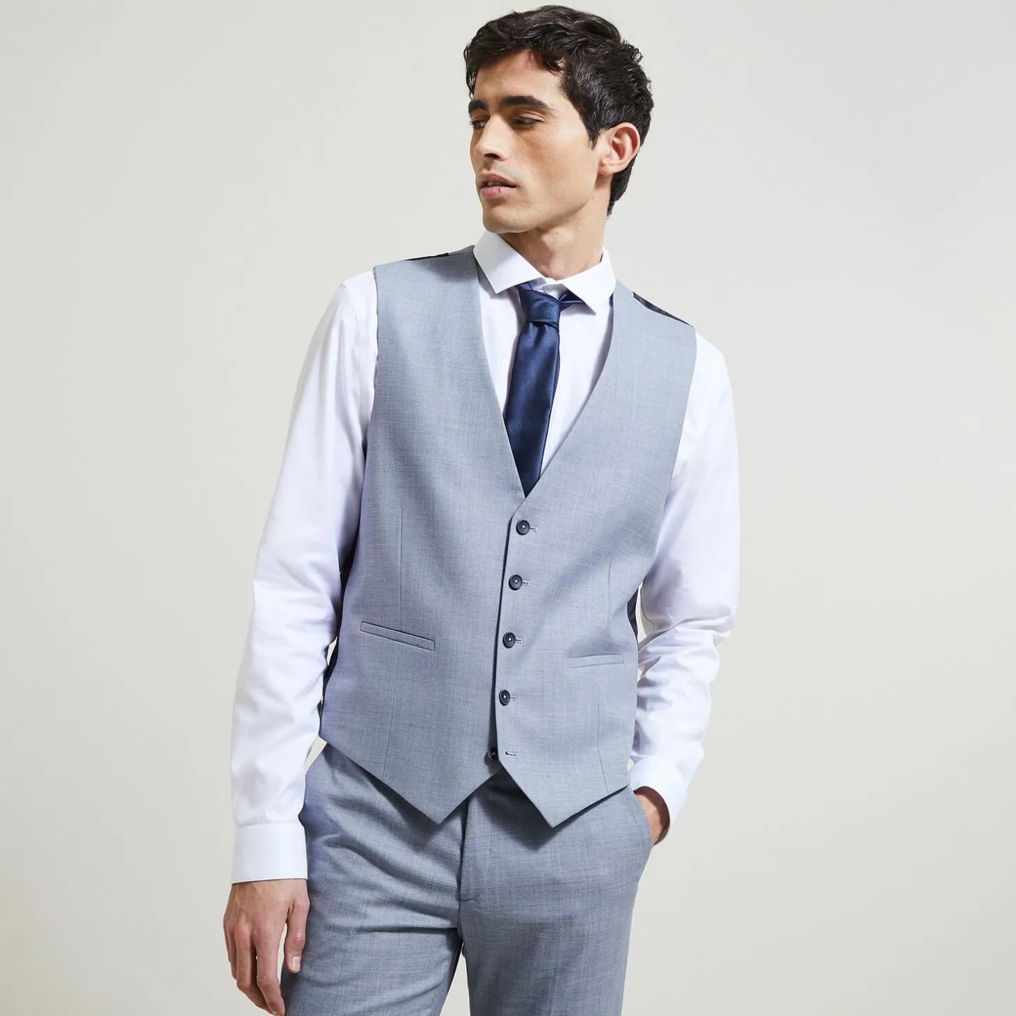 Collection Mariage | Gilet De Costume-Jules Gilet de costume slim bi-ton Bleufoncé