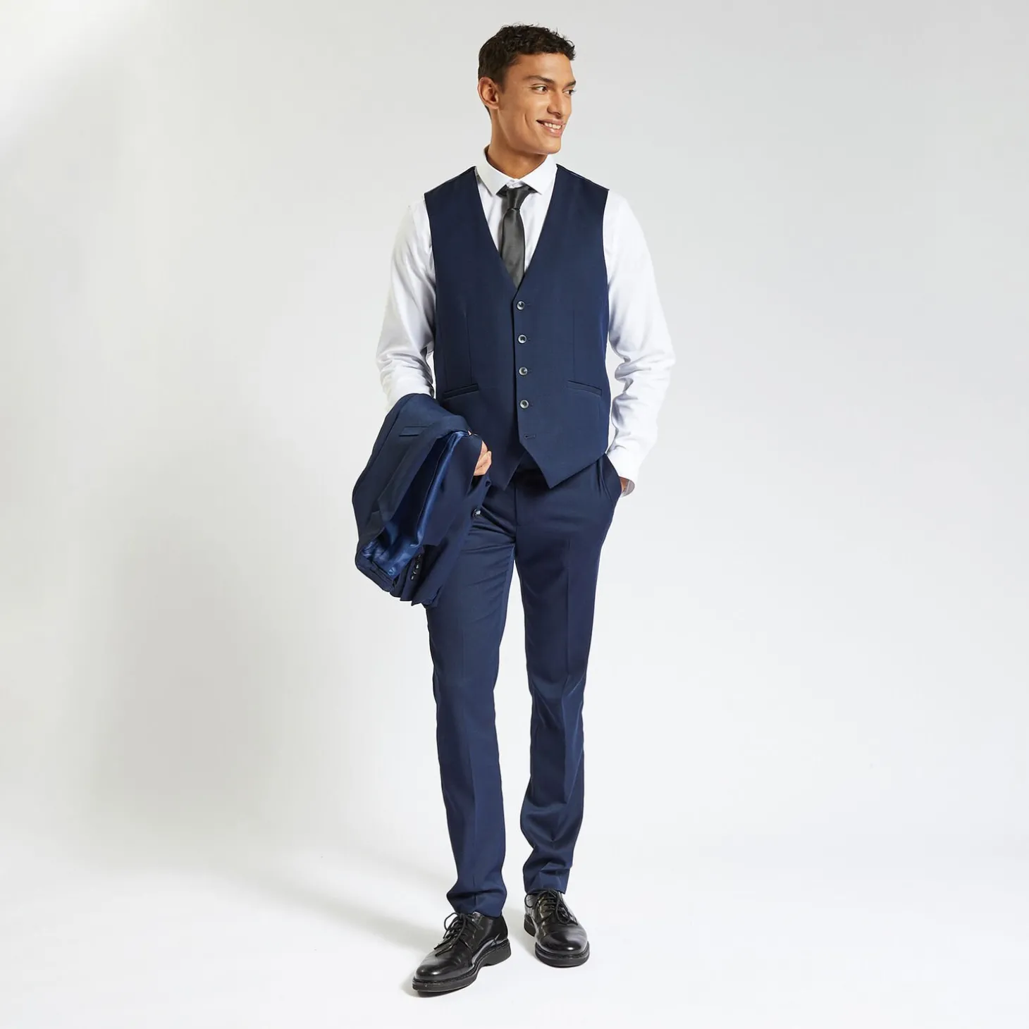 Smart Casual | Gilet De Costume-Jules Gilet de costume slim bi-ton Bleu