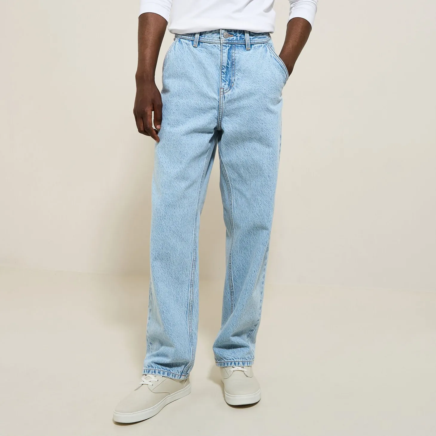 Jeans Baggy | Jeans-Jules Jean baggy 100% coton Bleumoyen