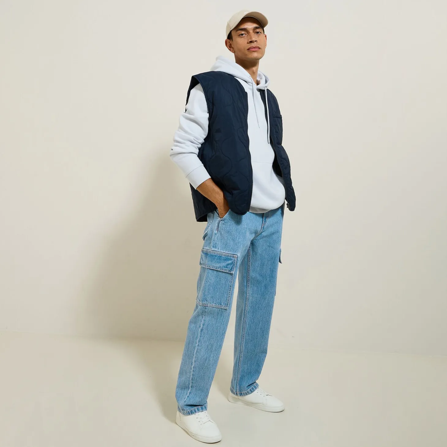 Jeans Cargo | Jeans-Jules Jean cargo Bleumoyen