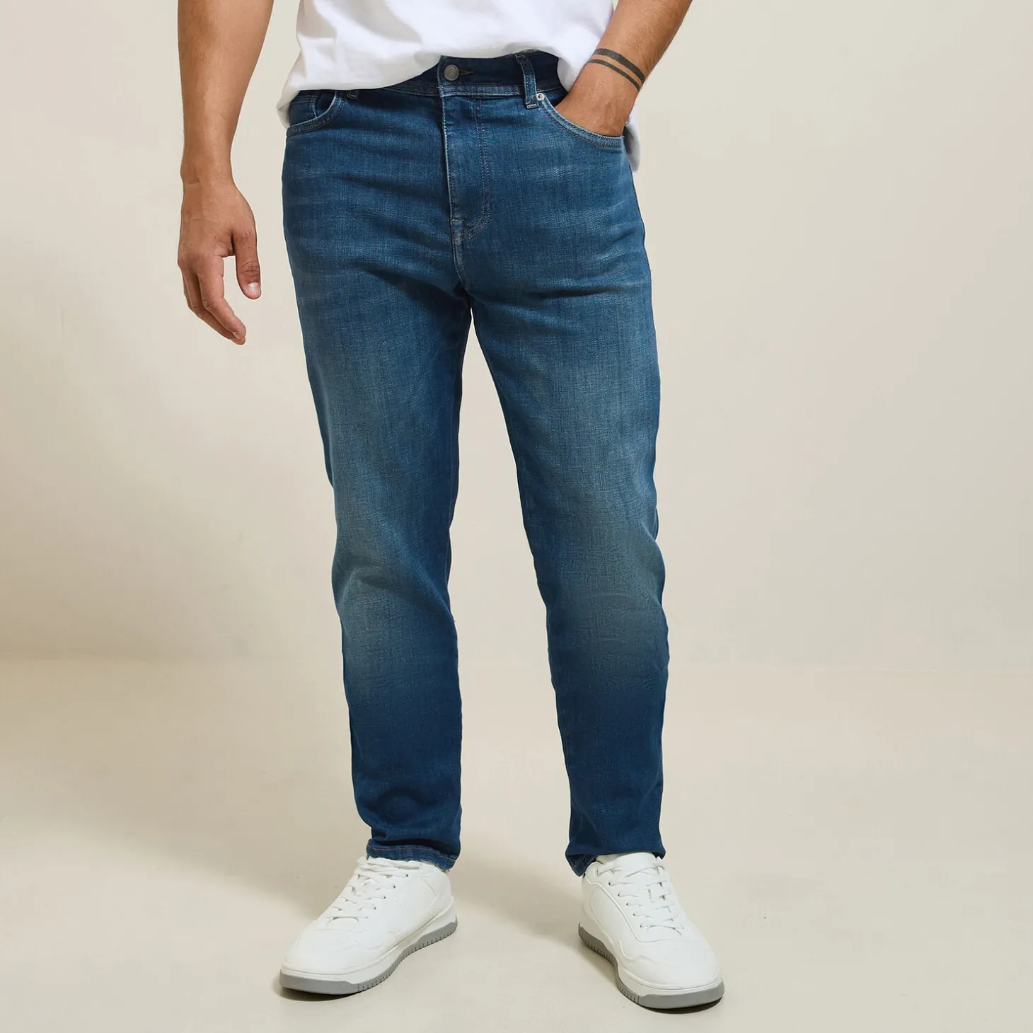 Jeans Straight | Jeans-Jules Jean straight 3 longueurs Bleu