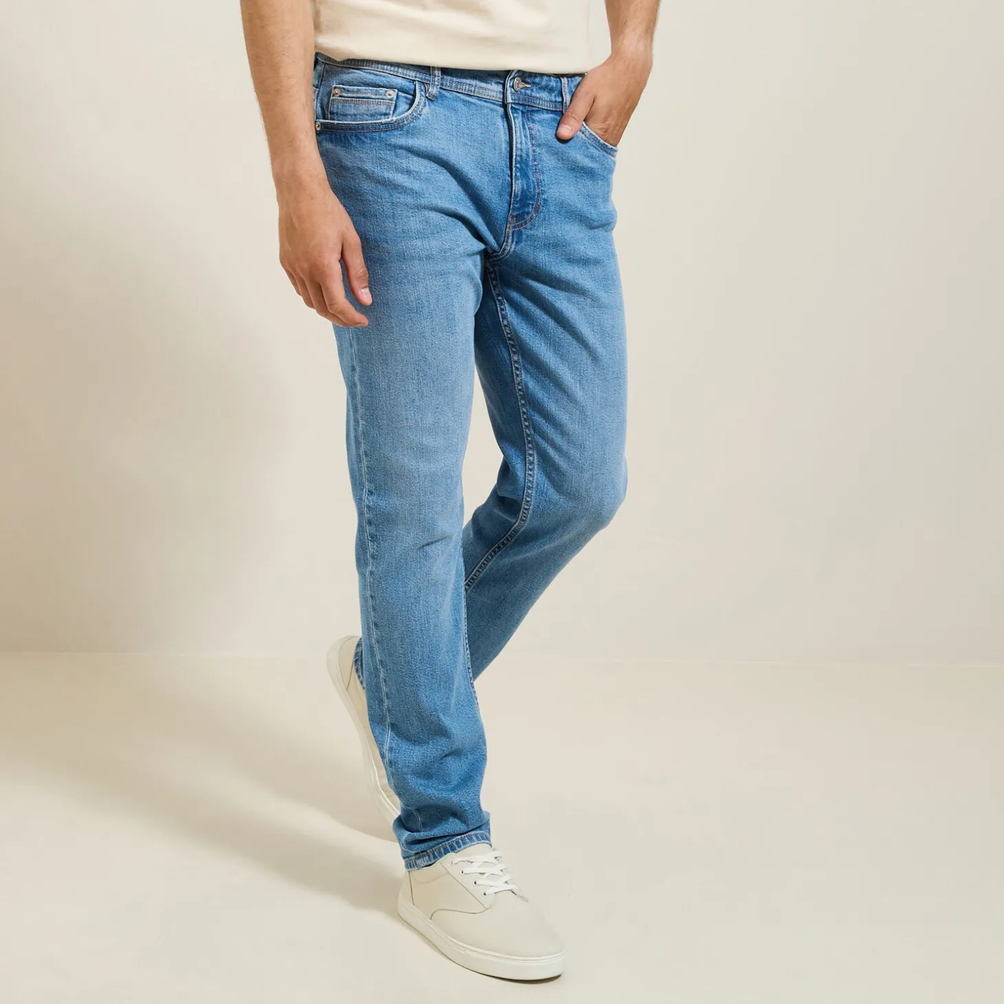 Jeans | Tous Nos Jeans-Jules Jean straight 4 longueurs Bleu