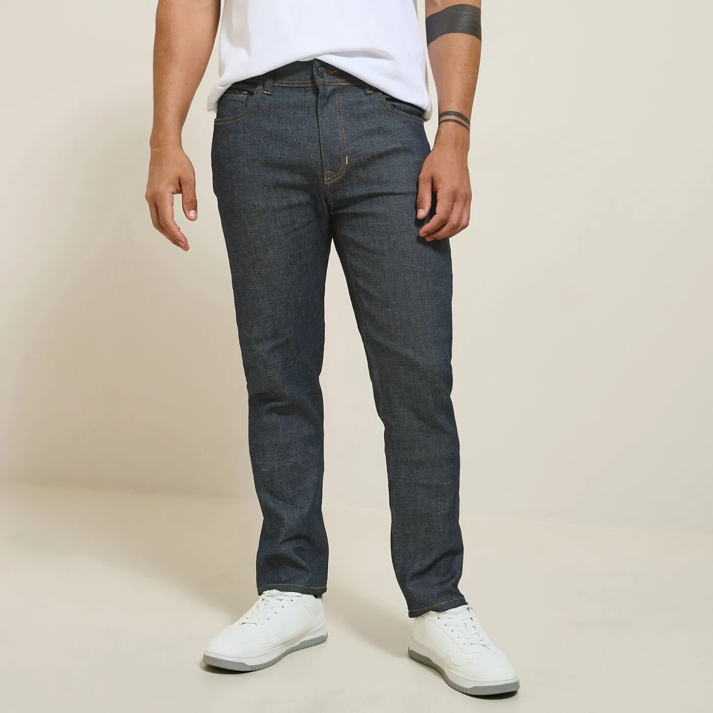 Jeans Straight | Jeans-Jules Jean straight brut 3 longueurs Bleu