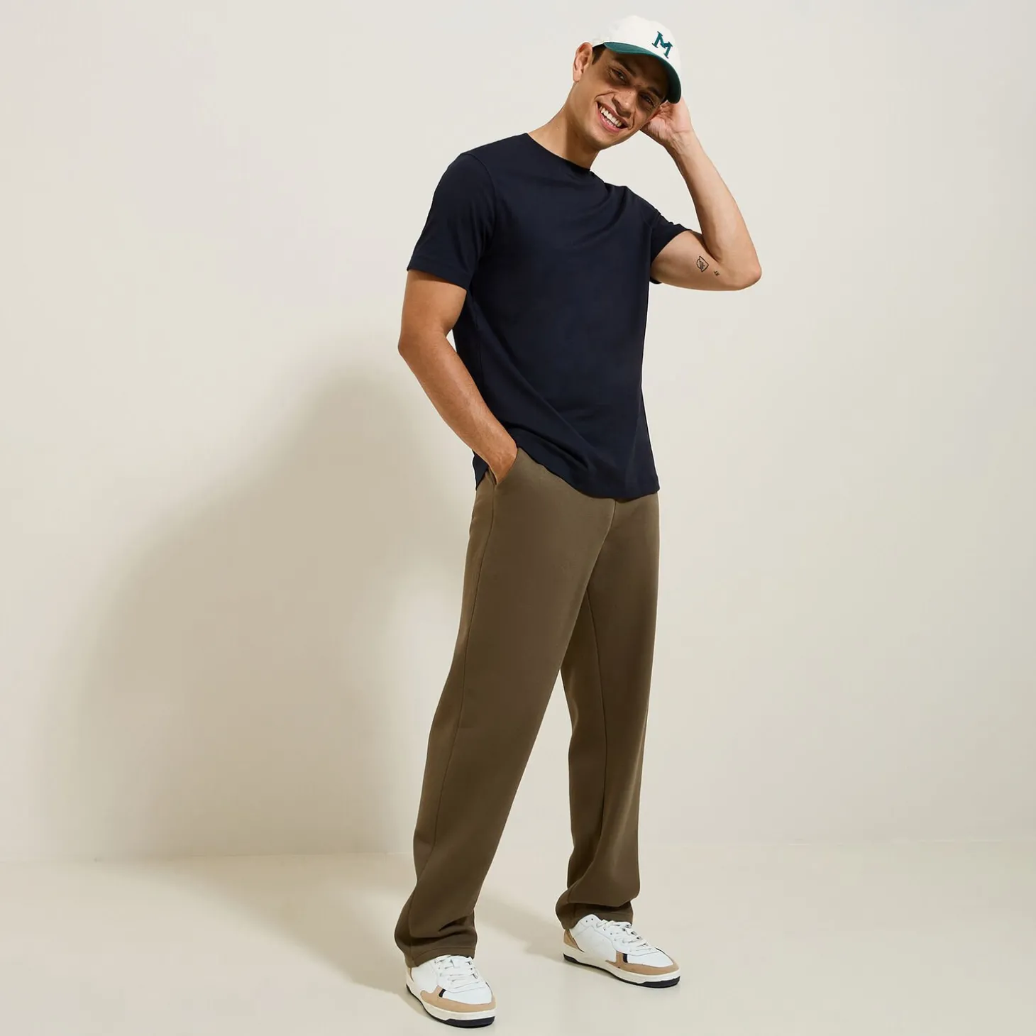 Jogging | Pantalon Chino-Jules Jogging droit en molleton Vert