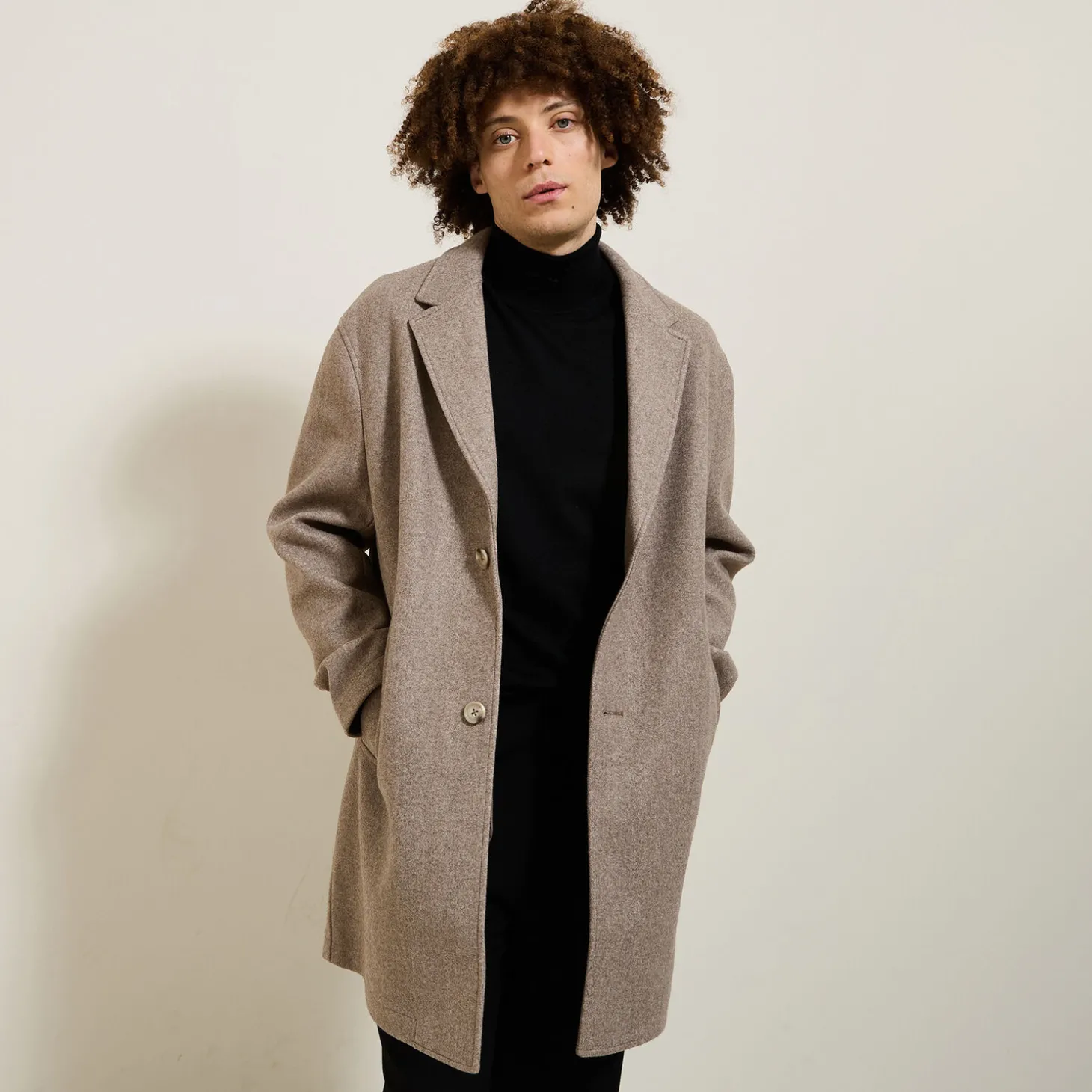 Manteau & Blouson-Jules Manteau hiver long col tailleur Beige