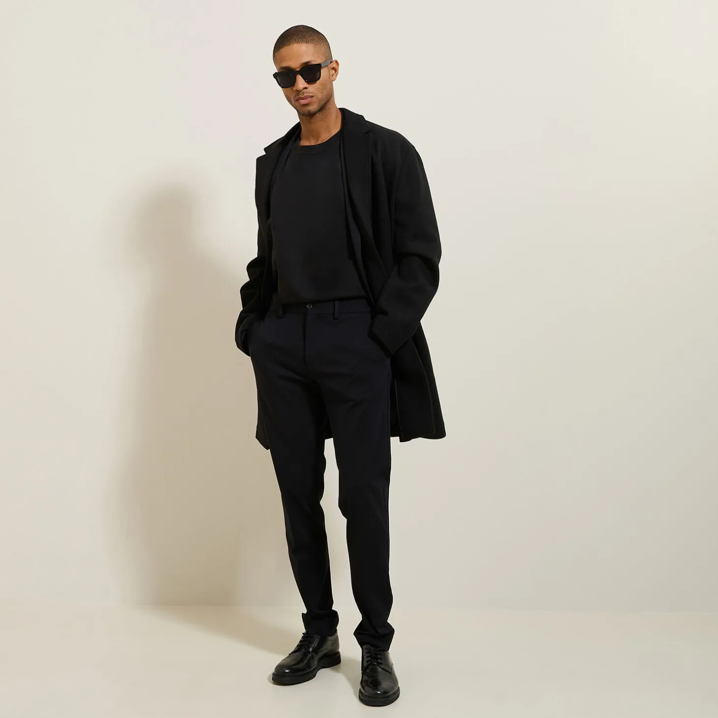 Manteau & Blouson-Jules Manteau hiver long col tailleur Noir