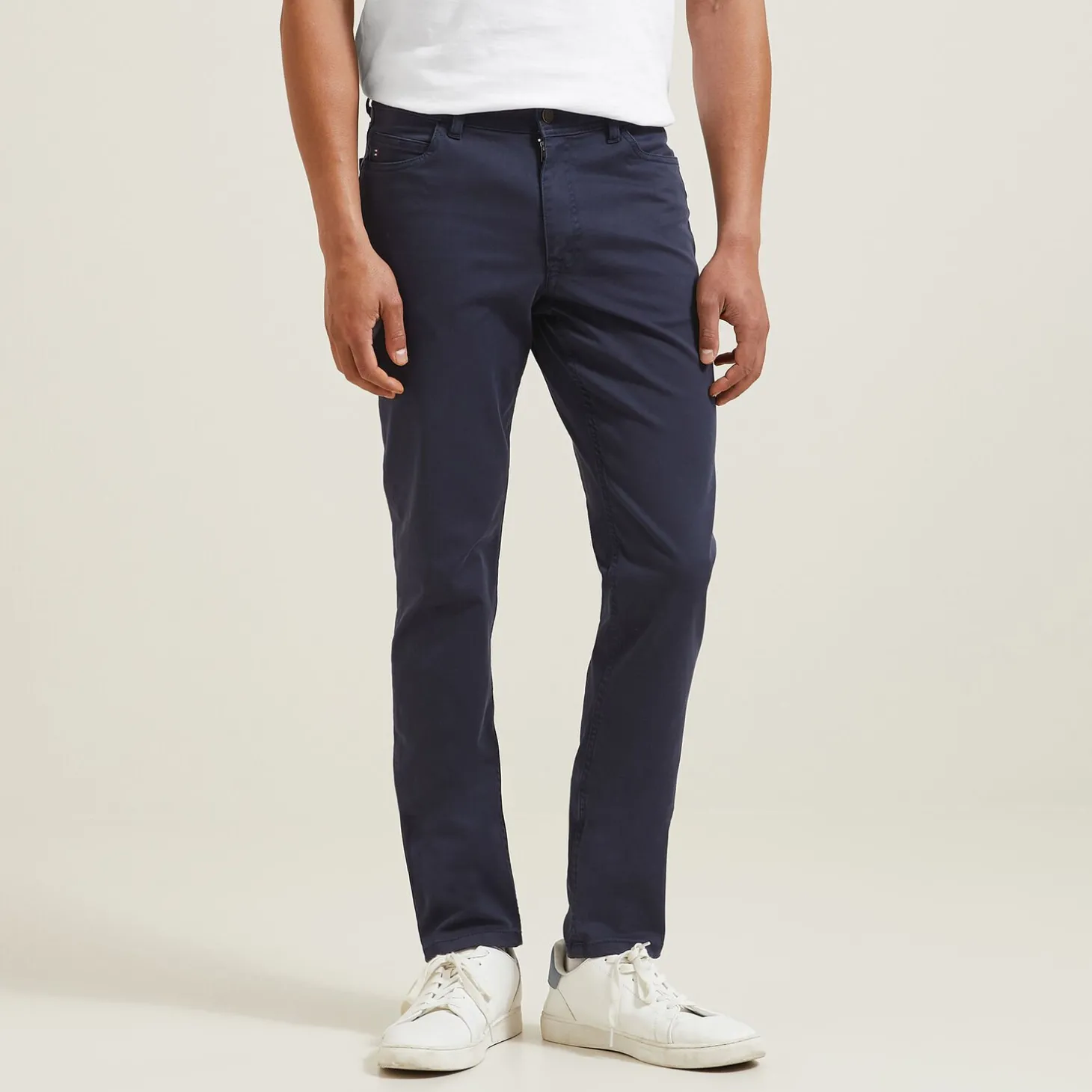 Made In France | Pantalon Chino-Jules Pantalon 5 poches made in France Bleufoncé