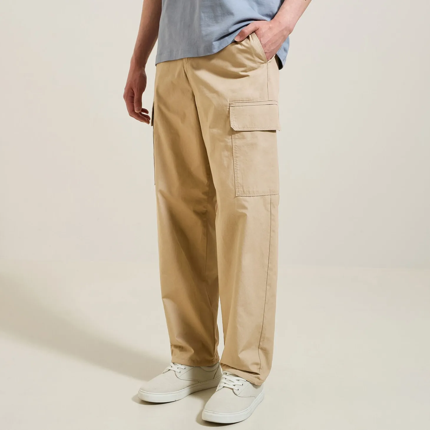 Pantalon Cargo | Pantalon Chino-Jules Pantalon cargo matière technique Beige