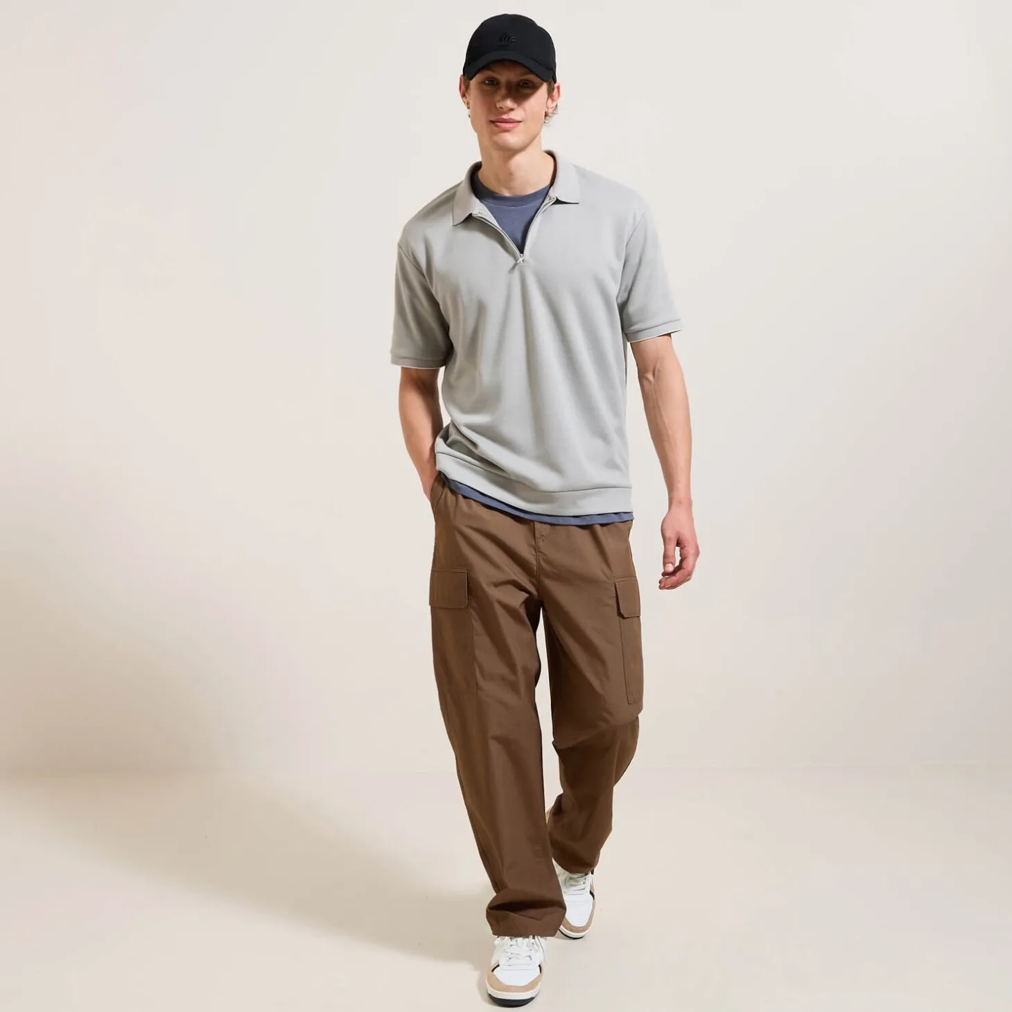 Pantalon Cargo | Pantalon Chino-Jules Pantalon cargo matière technique Vertkaki