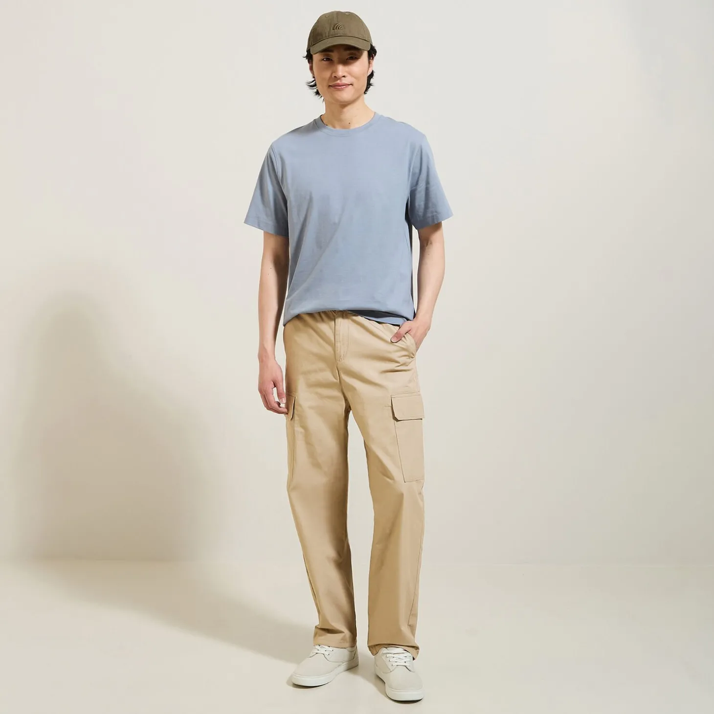 Pantalon Cargo | Pantalon Chino-Jules Pantalon cargo matière technique Beige