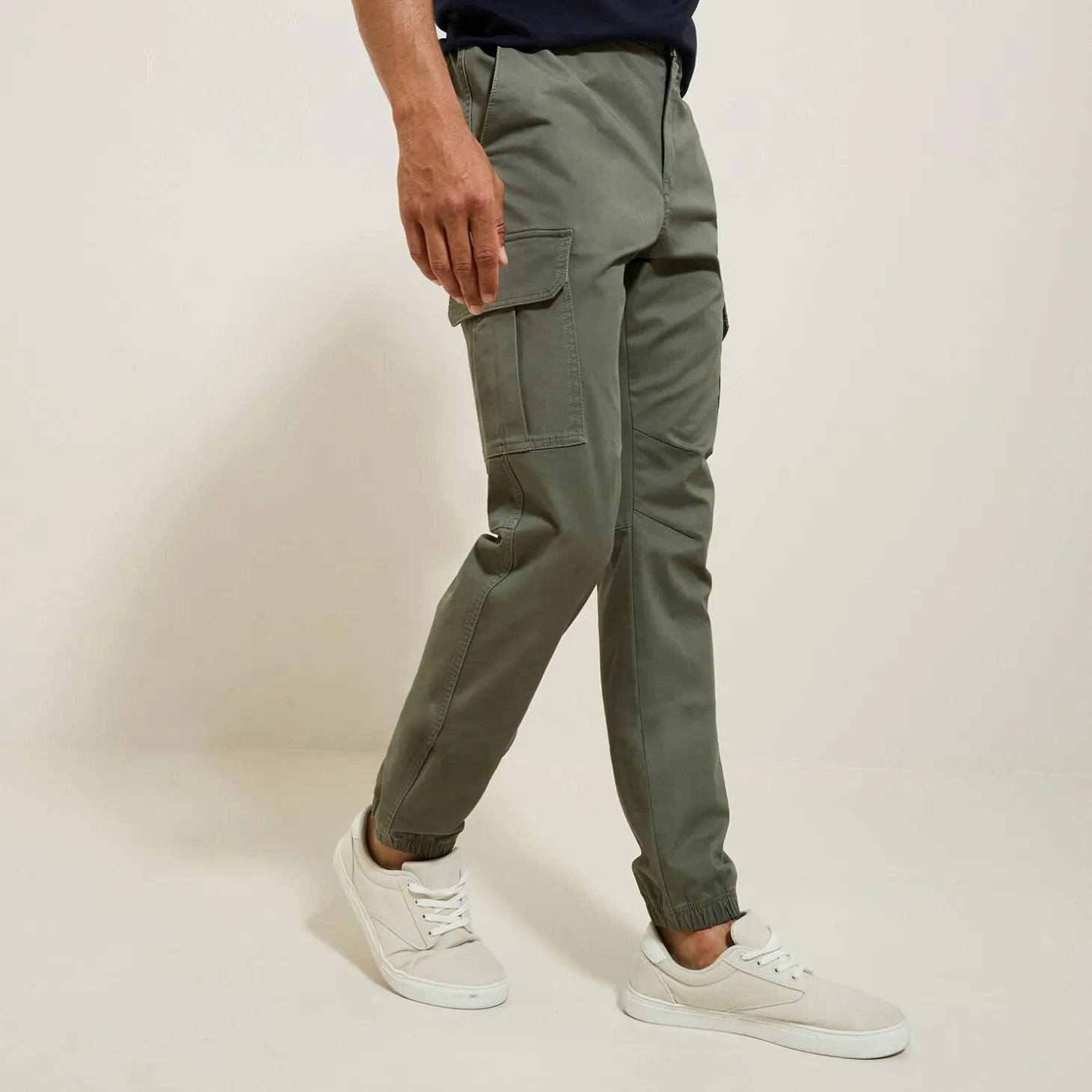 Pantalon Chino | Pantalon-Jules Pantalon cargo uni Vertclair