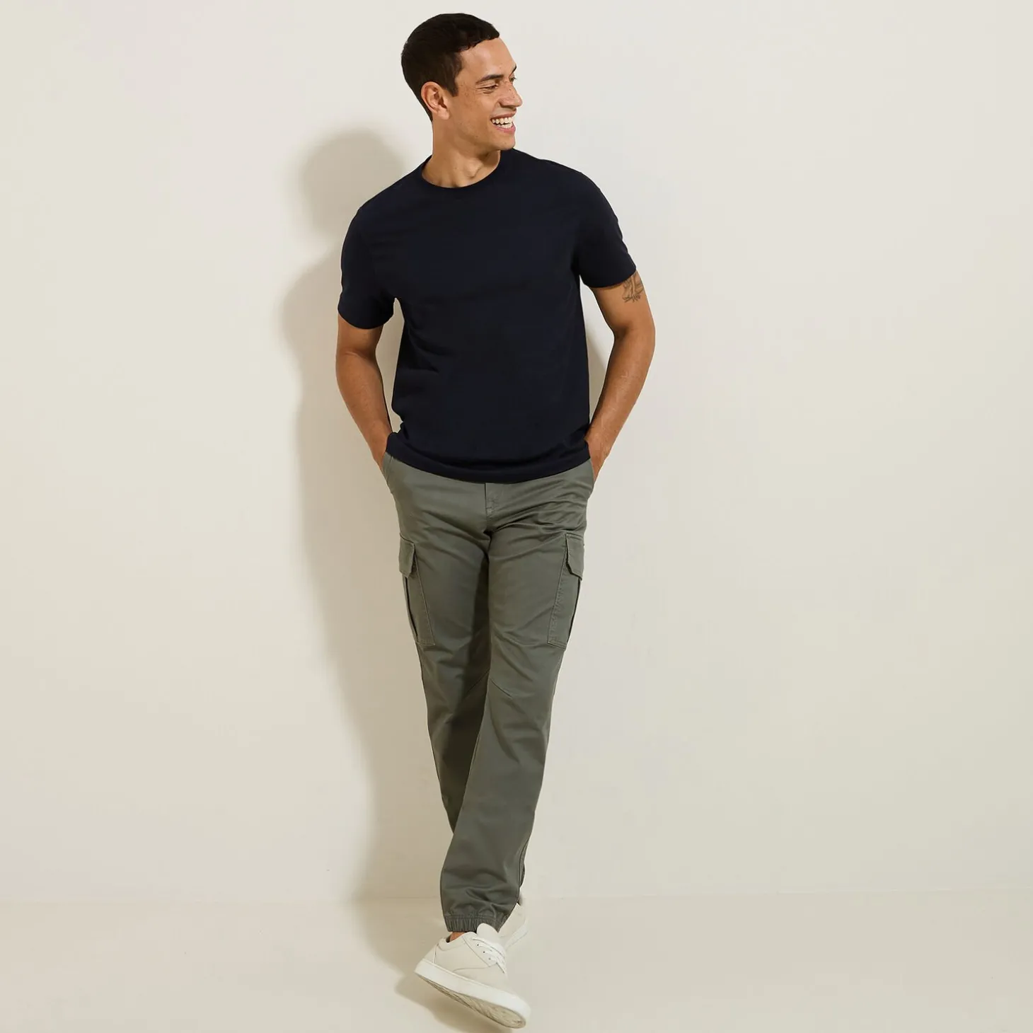 Pantalon Chino | Pantalon-Jules Pantalon cargo uni Vertclair