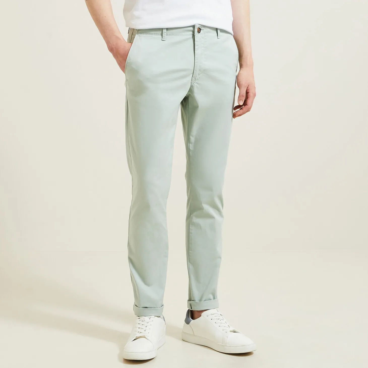 Pantalon Chino | Pantalon-Jules Pantalon chino slim  KakiMoyen