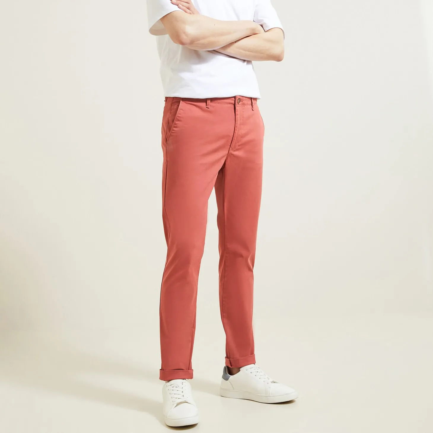 Pantalon Chino | Pantalon-Jules Pantalon chino slim  framboise