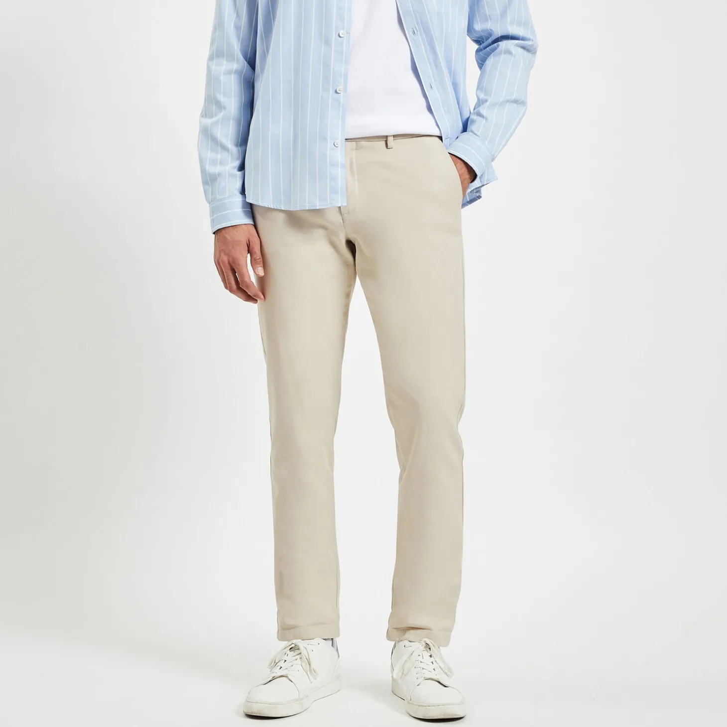 Smart Casual | Collection Mariage-Jules Pantalon chino slim  Grisclair