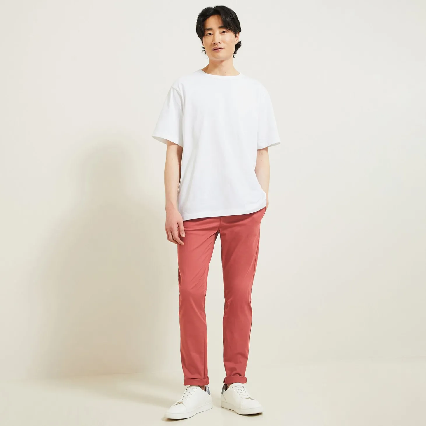 Pantalon Chino | Pantalon-Jules Pantalon chino slim  framboise