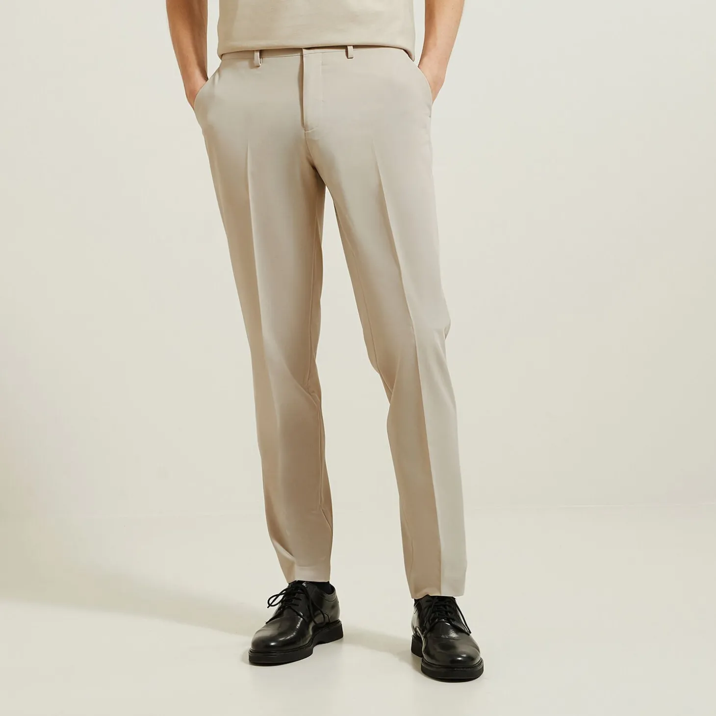 Smart Casual | Collection Mariage-Jules Pantalon de costume confort beige