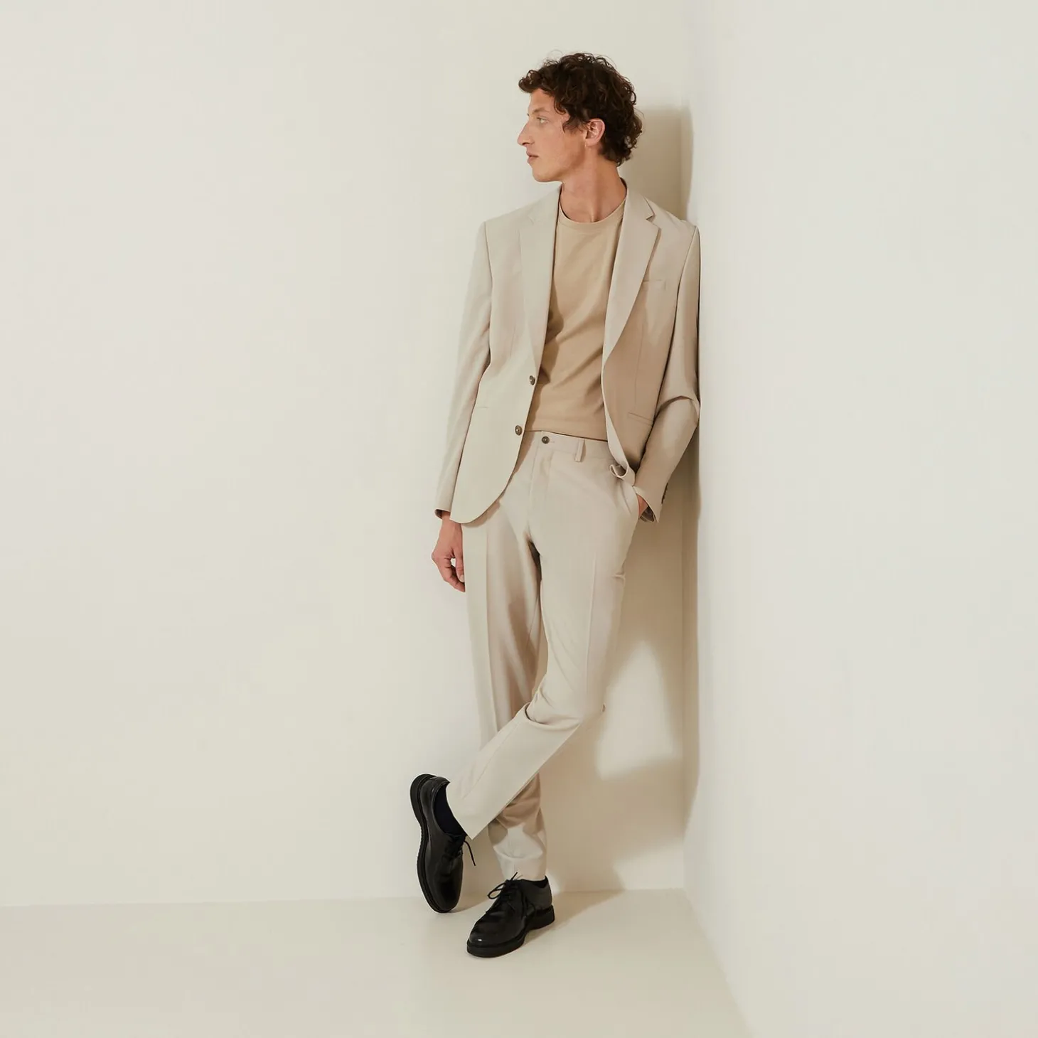 Smart Casual | Collection Mariage-Jules Pantalon de costume confort beige