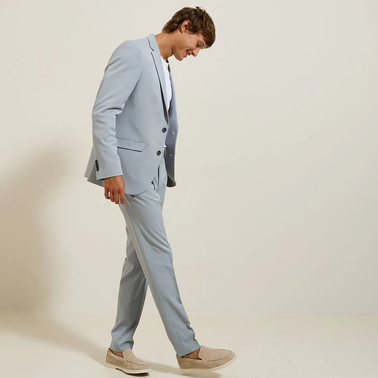 Pantalon De Costume | Pantalon-Jules Pantalon de costume slim twill Bleuclair