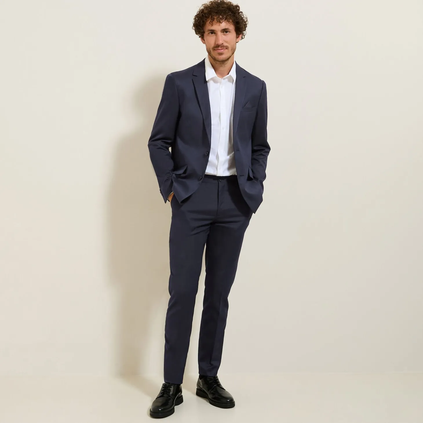 Collection Mariage | Pantalon De Costume-Jules Pantalon de costume uni slim Bleufoncé