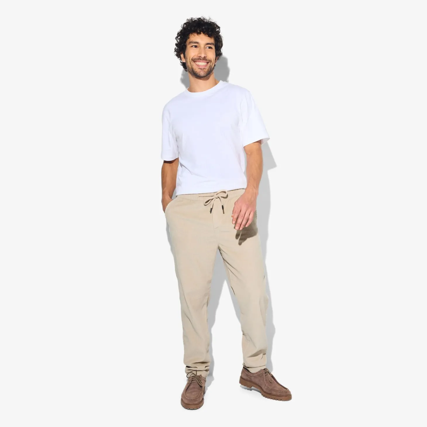 Pantalon Chino | Pantalon-Jules Pantalon en velours Ecru