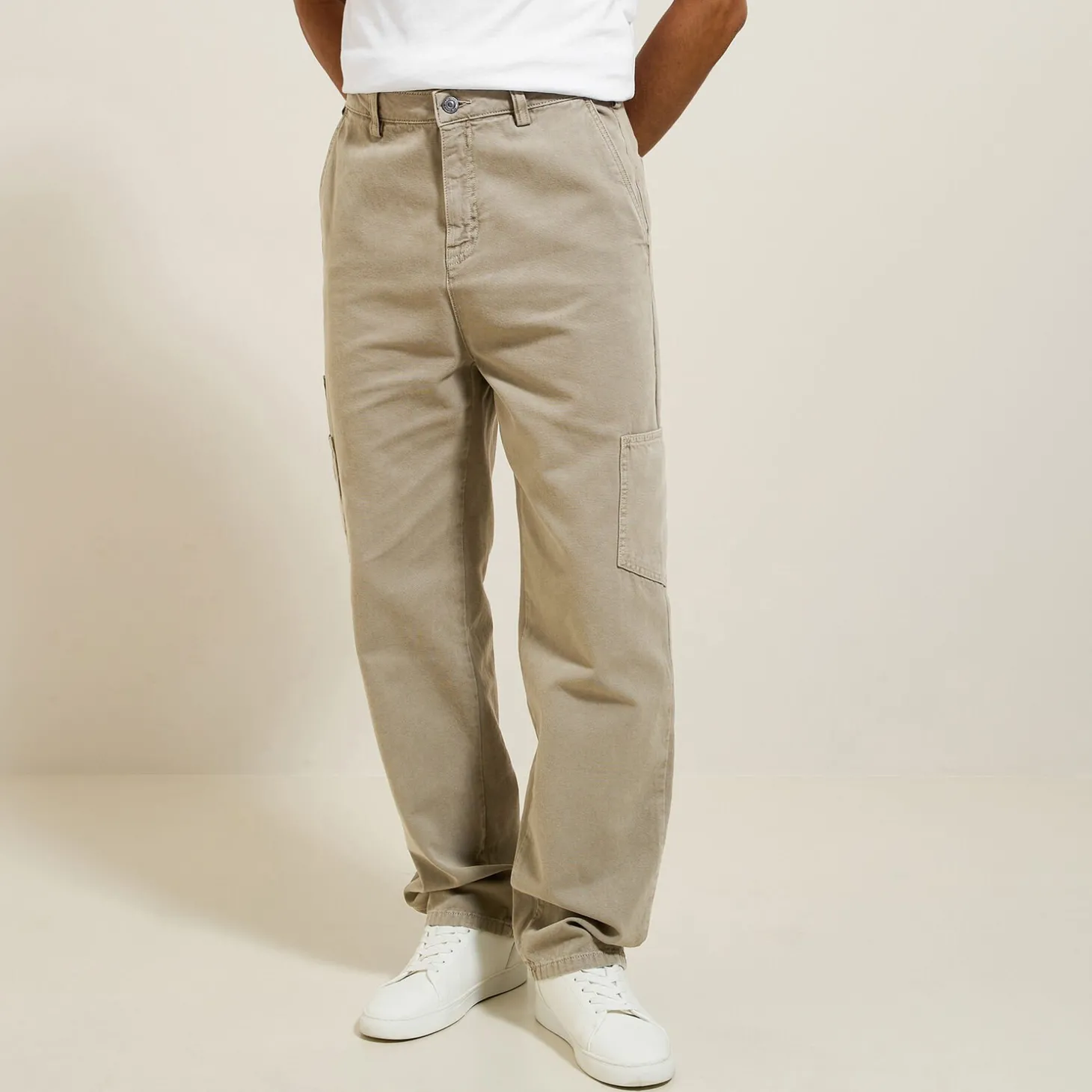 Pantalon Chino | Pantalon-Jules Pantalon large coton Vert