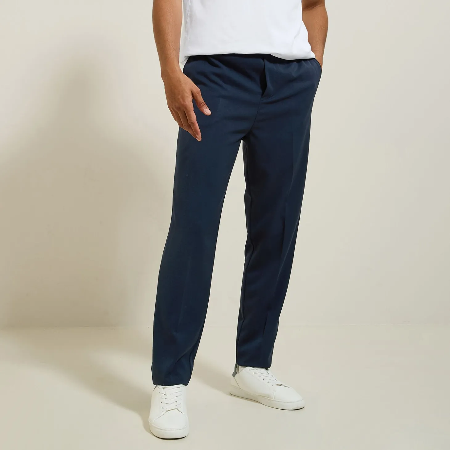 Smart Casual | Pantalon-Jules Pantalon relax uni Bleufoncé