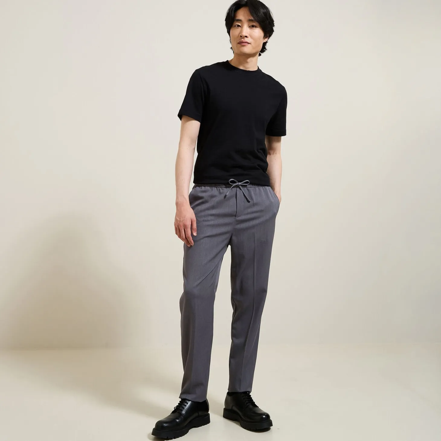 Smart Casual | Pantalon-Jules Pantalon relax uni Grismoyen