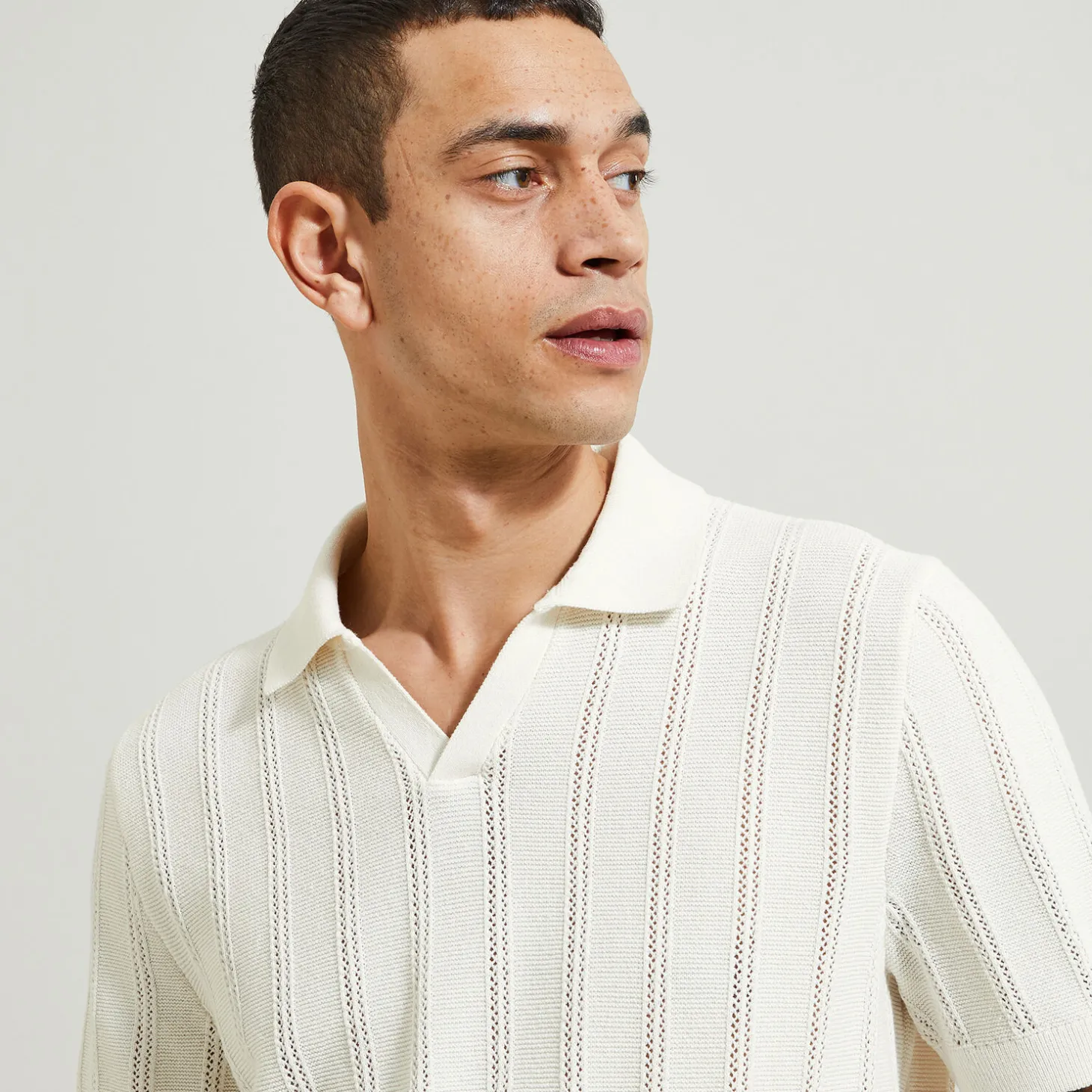 Polo | Pull-Jules Polo en maille ajourée Beige