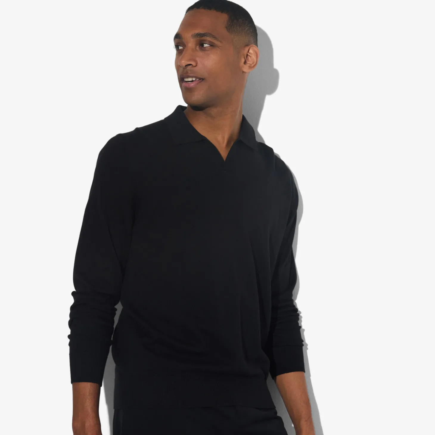 Pull-Jules Polo en maille col resort Noir